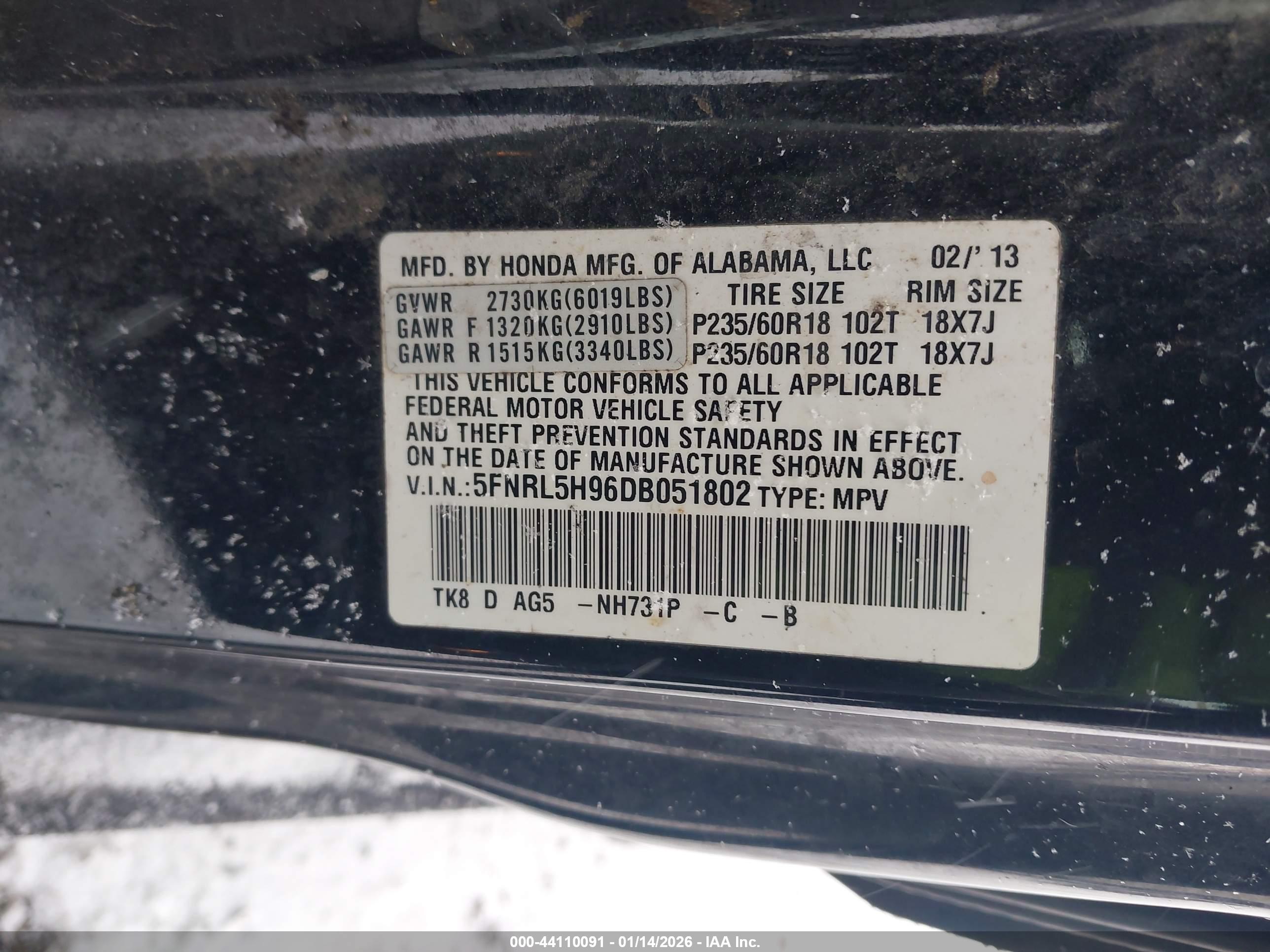 HONDA ODYSSEY image 9