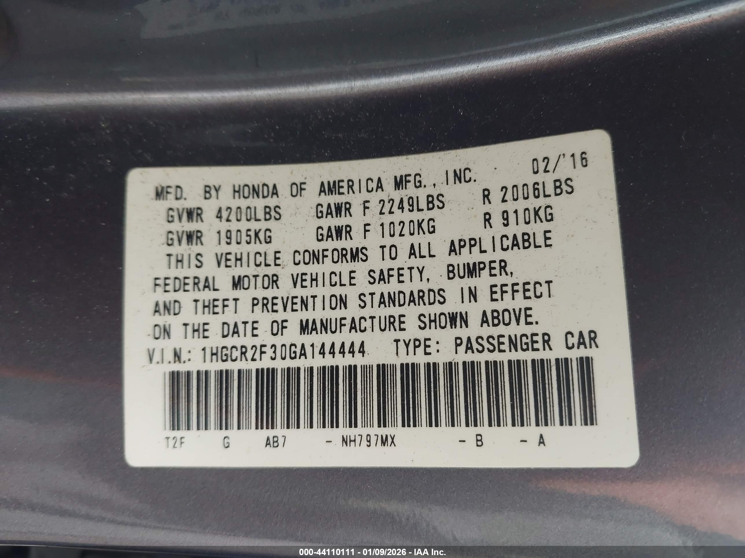 HONDA ACCORD image 9