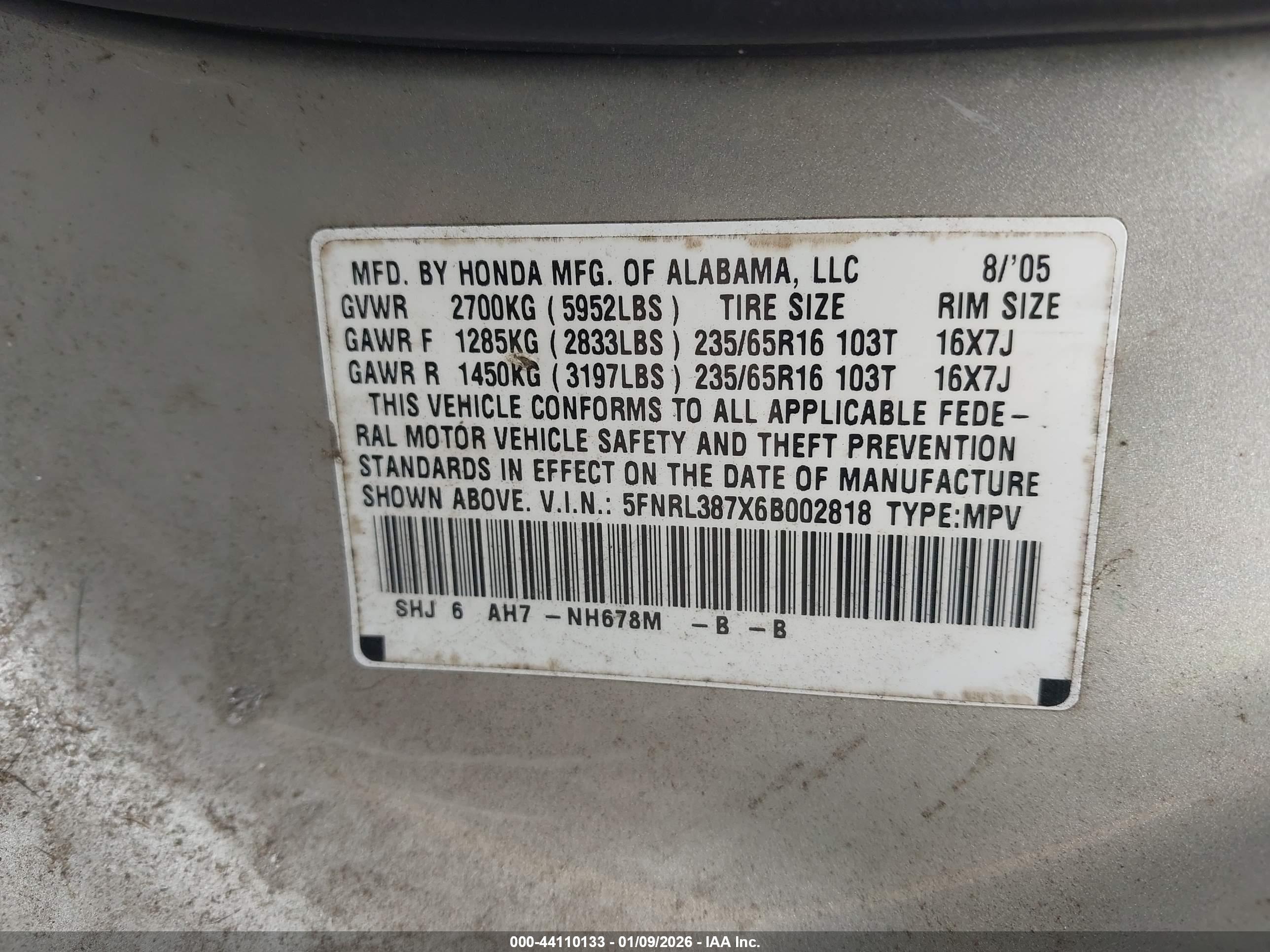 HONDA ODYSSEY image 9