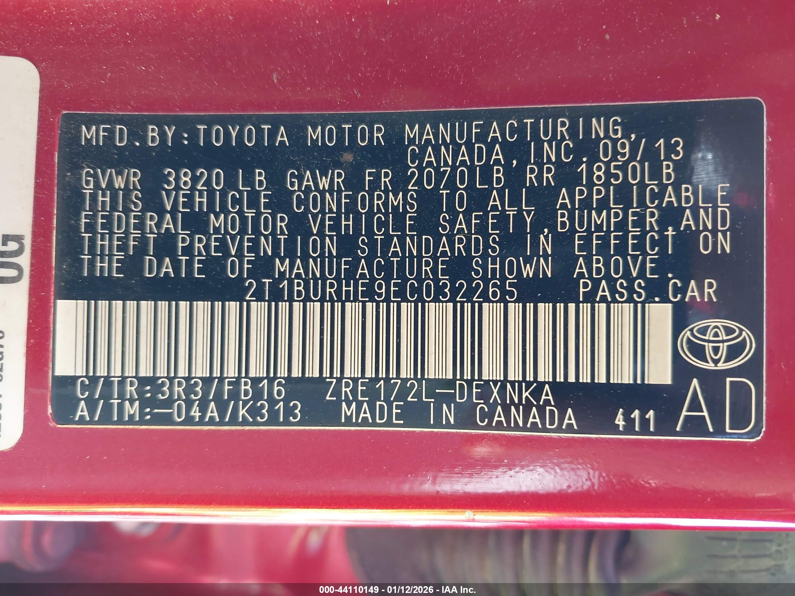 TOYOTA COROLLA image 9