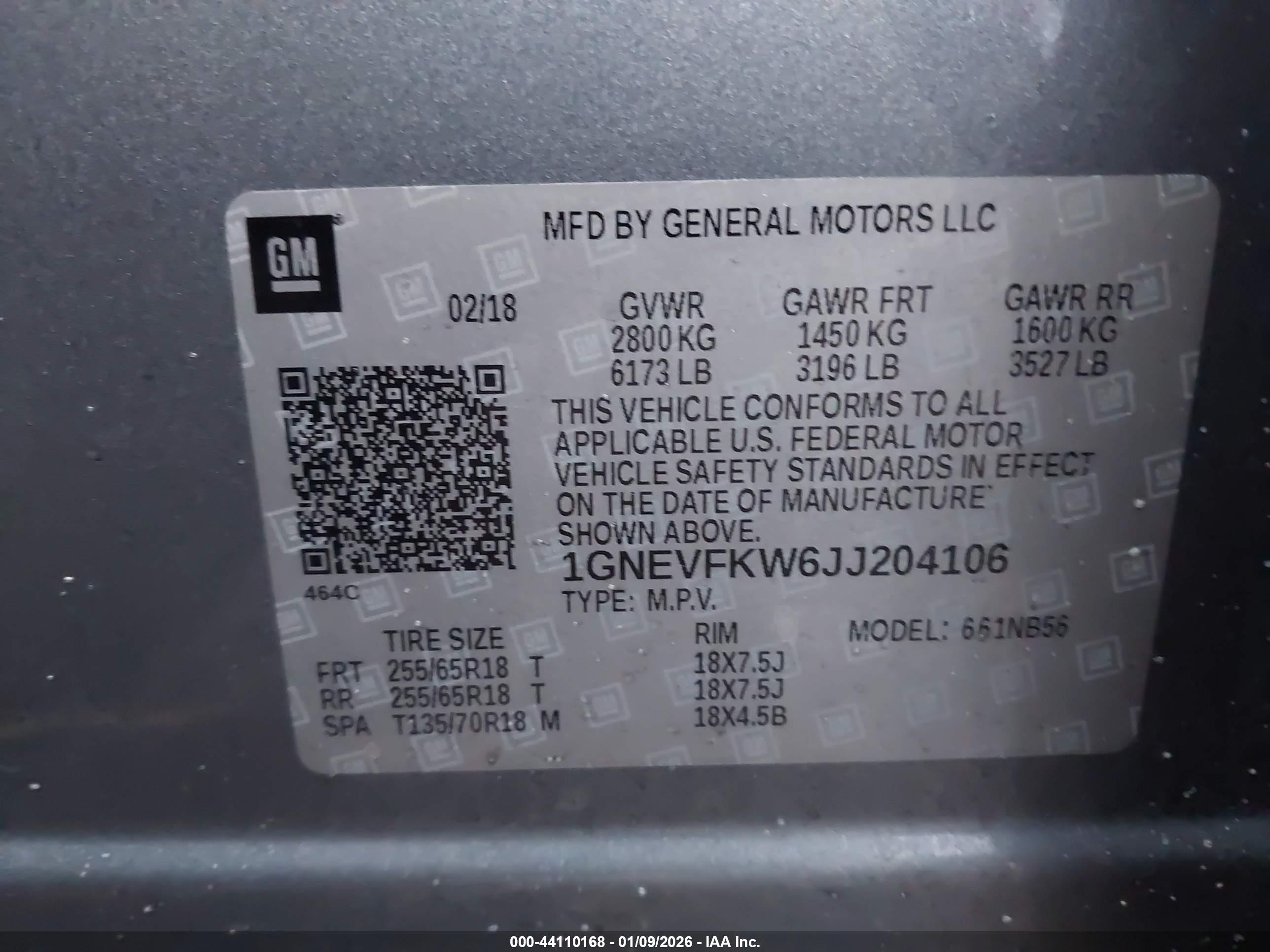 CHEVROLET TRAVERSE image 9