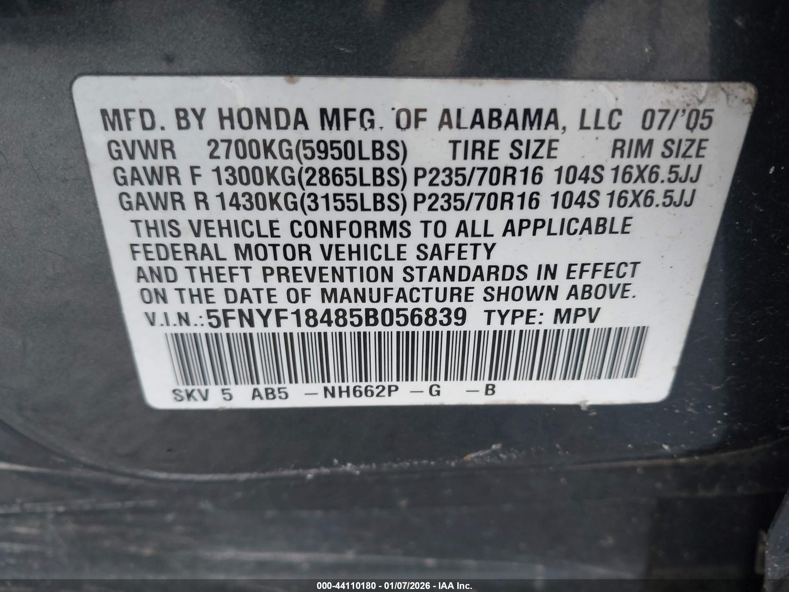 HONDA PILOT image 9