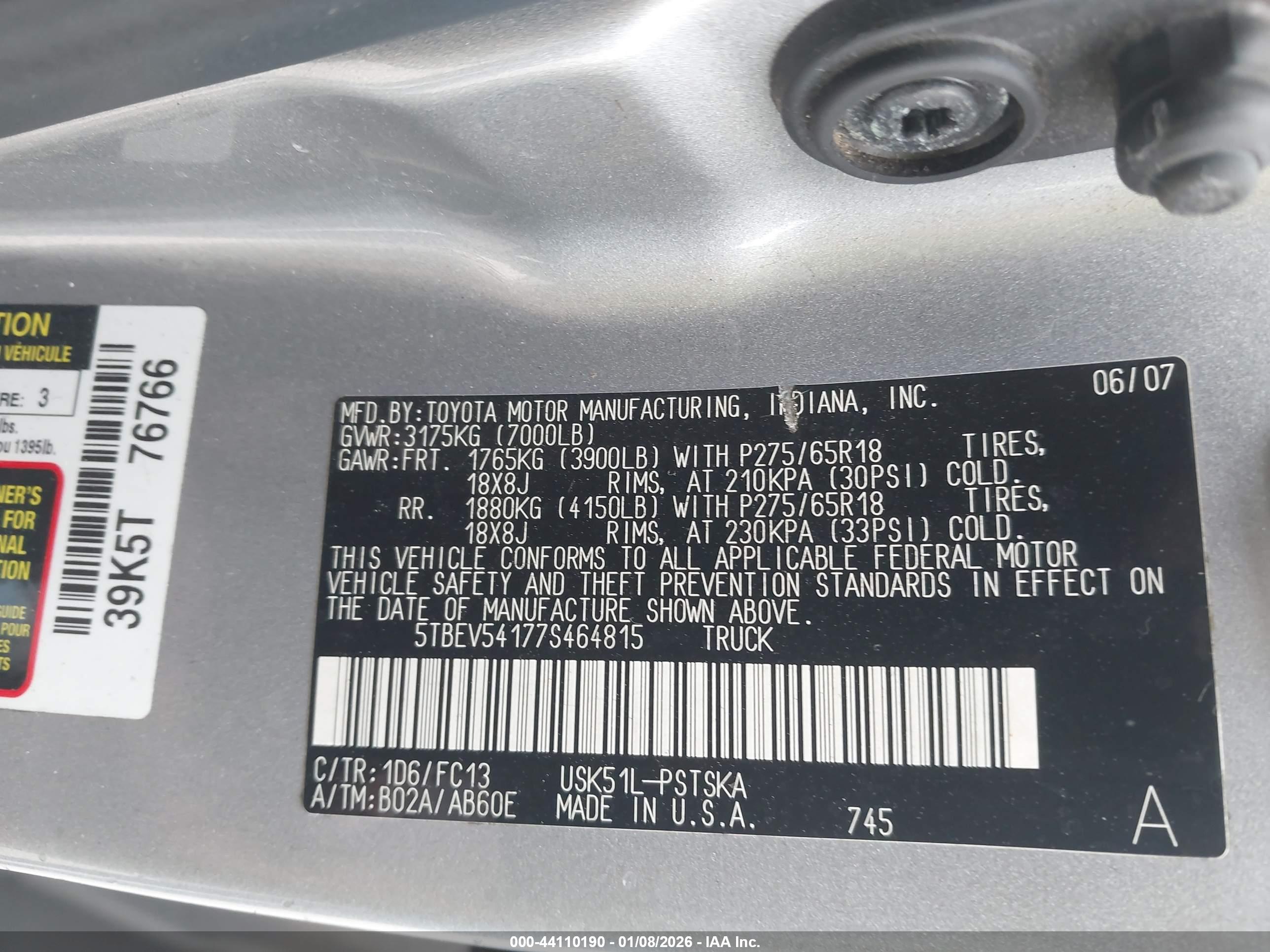TOYOTA TUNDRA image 9
