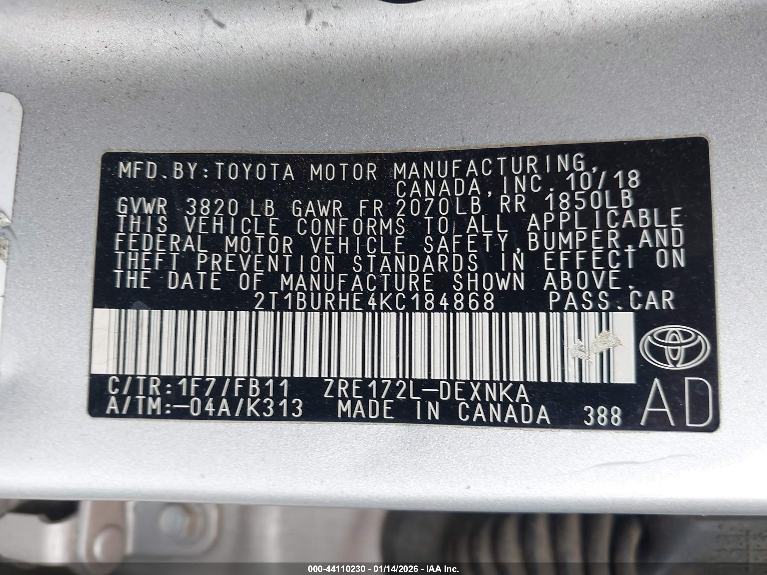 TOYOTA COROLLA image 9