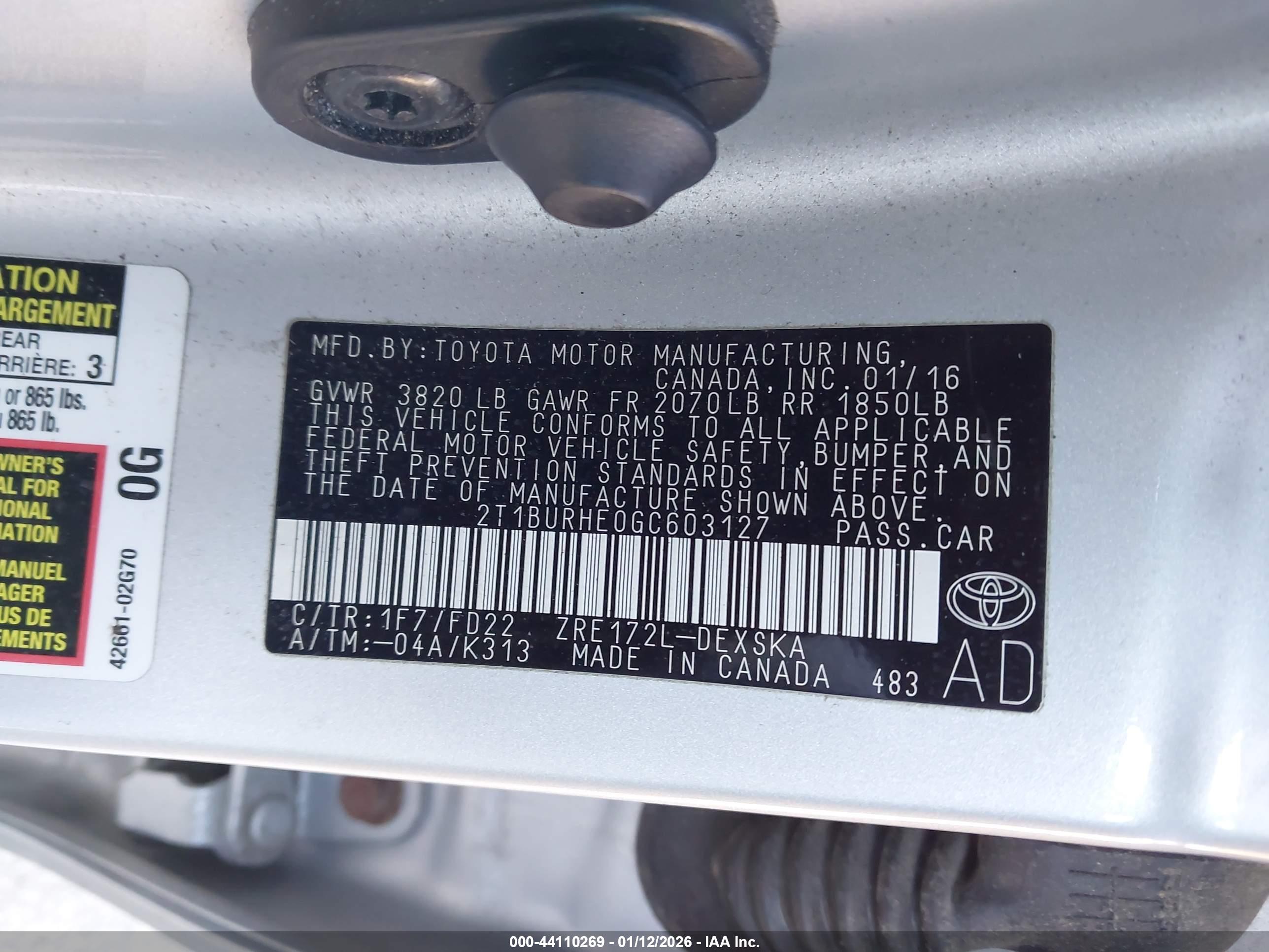 TOYOTA COROLLA image 9