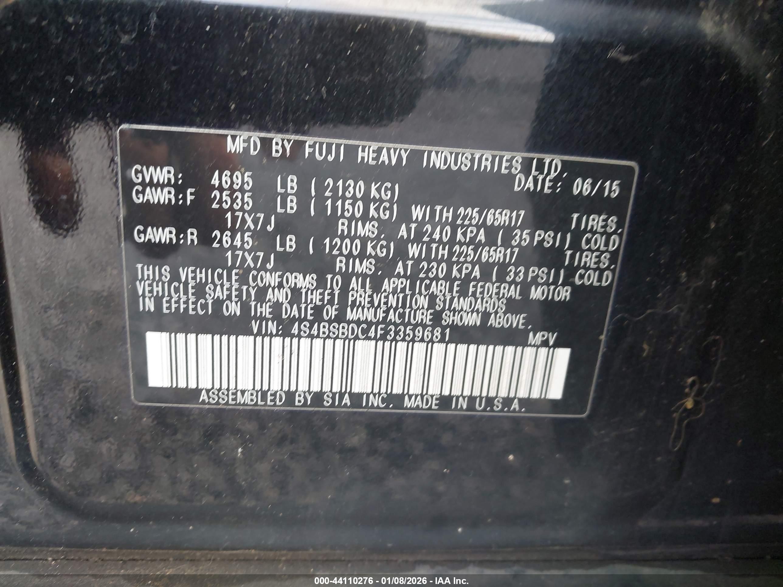 SUBARU OUTBACK image 9
