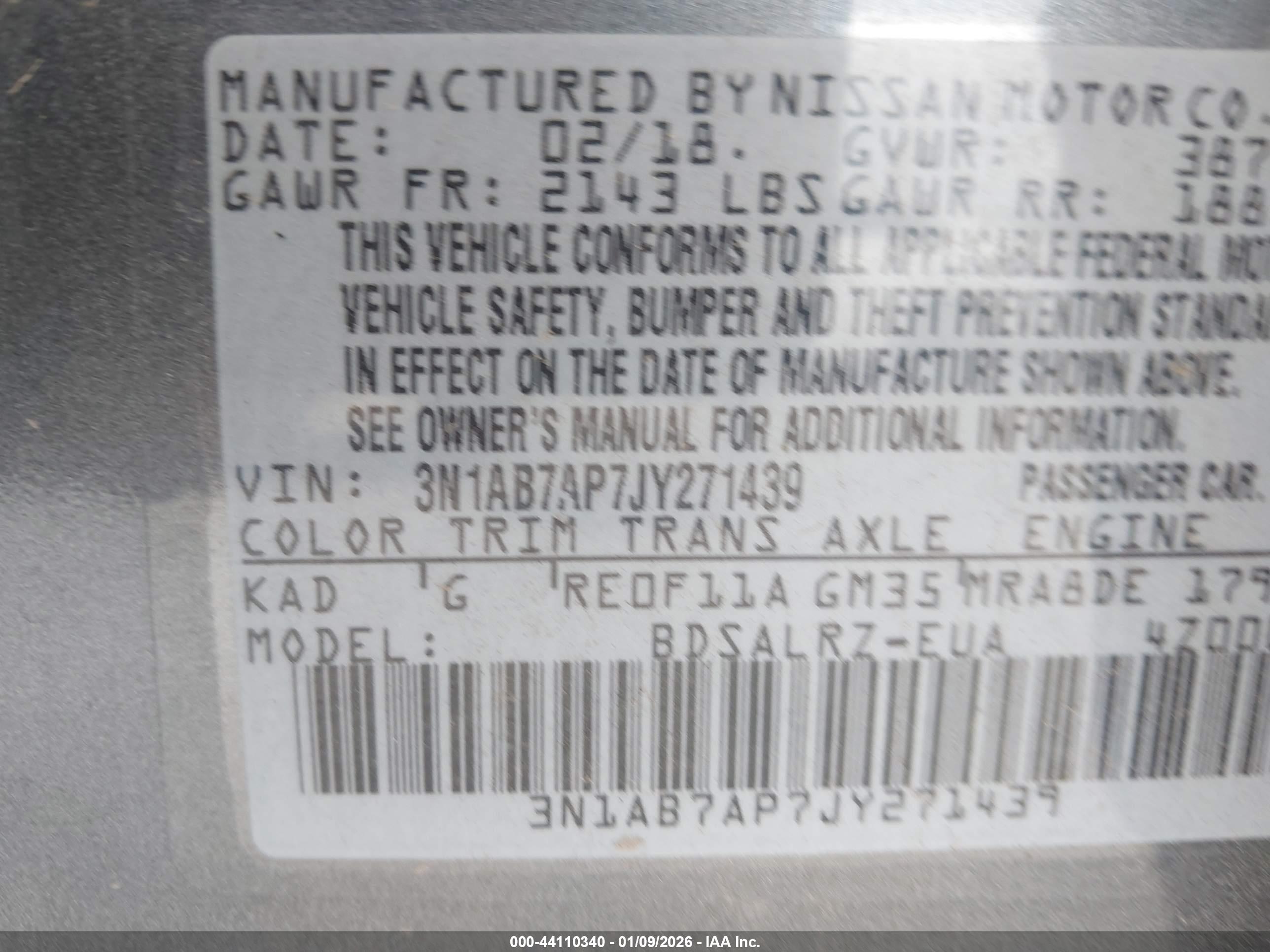 NISSAN SENTRA image 9