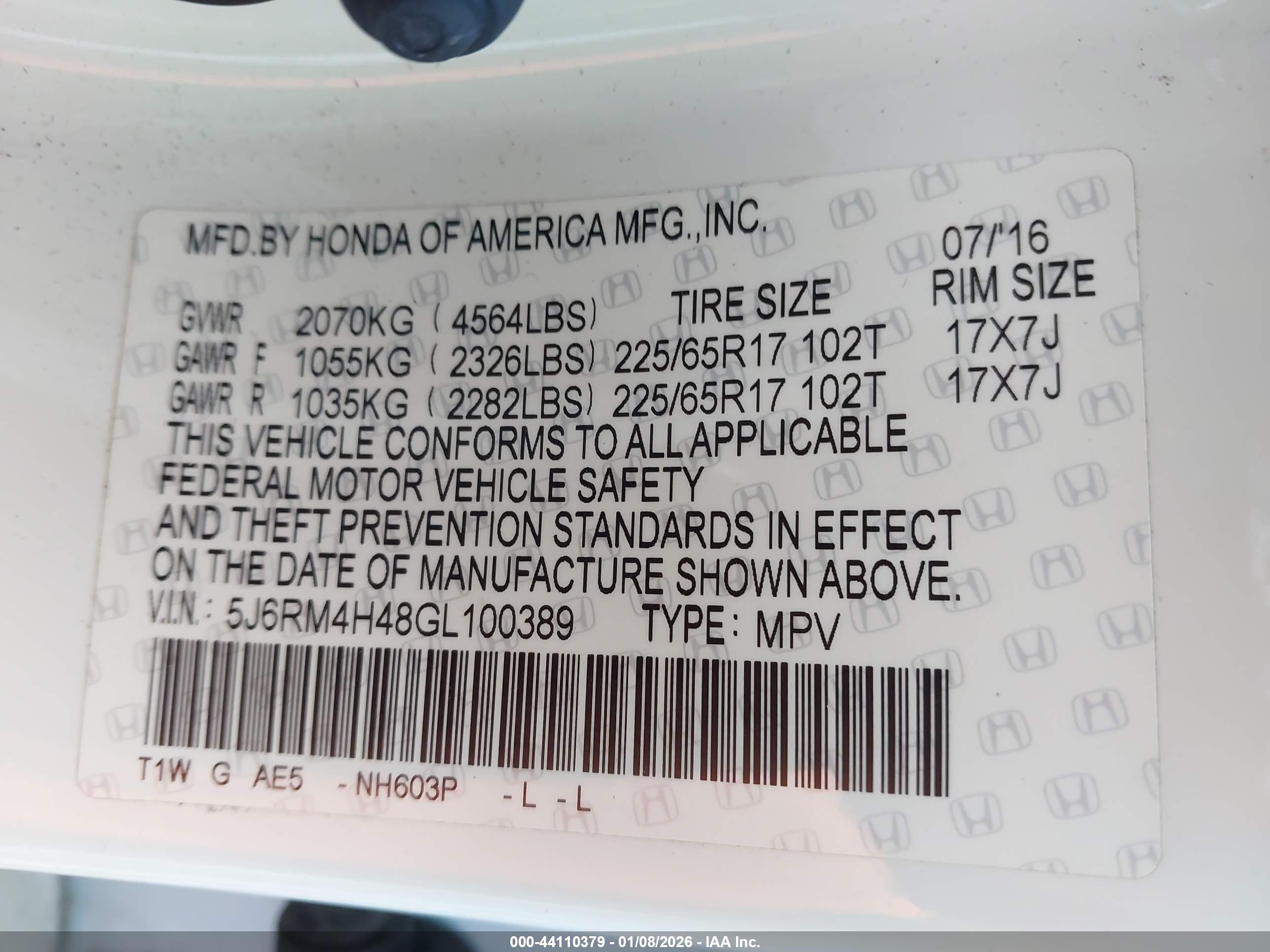 HONDA CR-V image 9