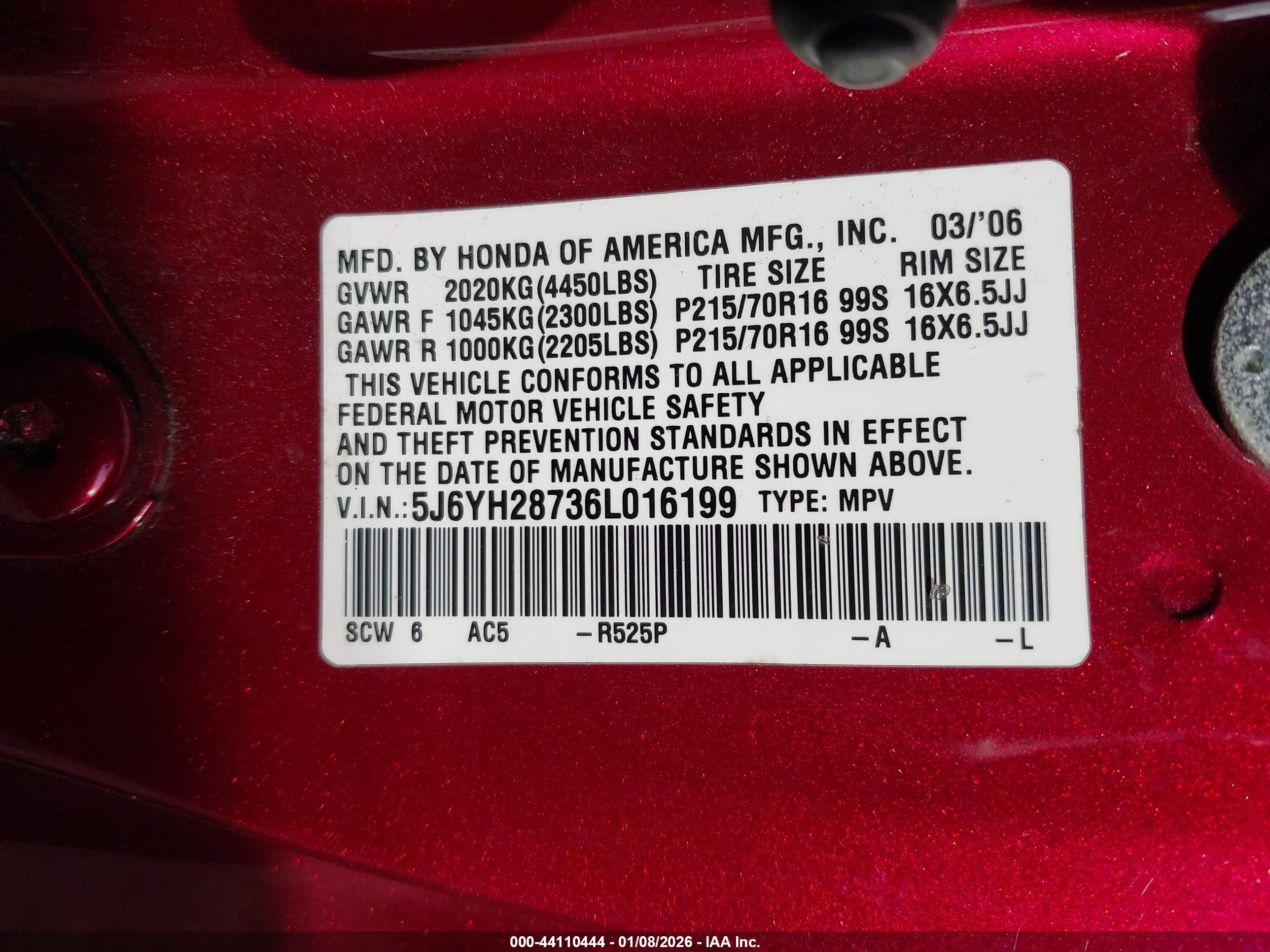 HONDA ELEMENT image 9