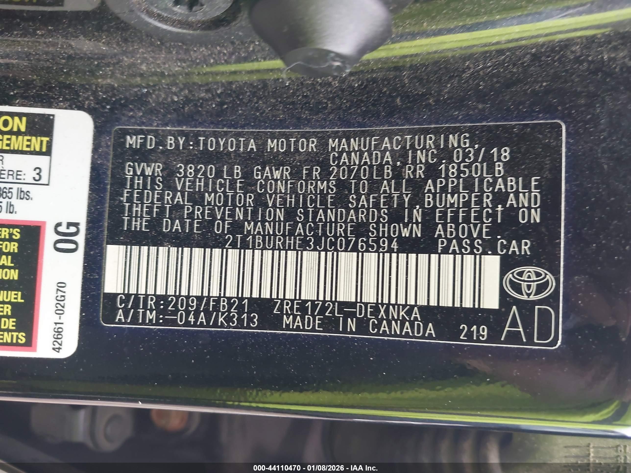 TOYOTA COROLLA image 9