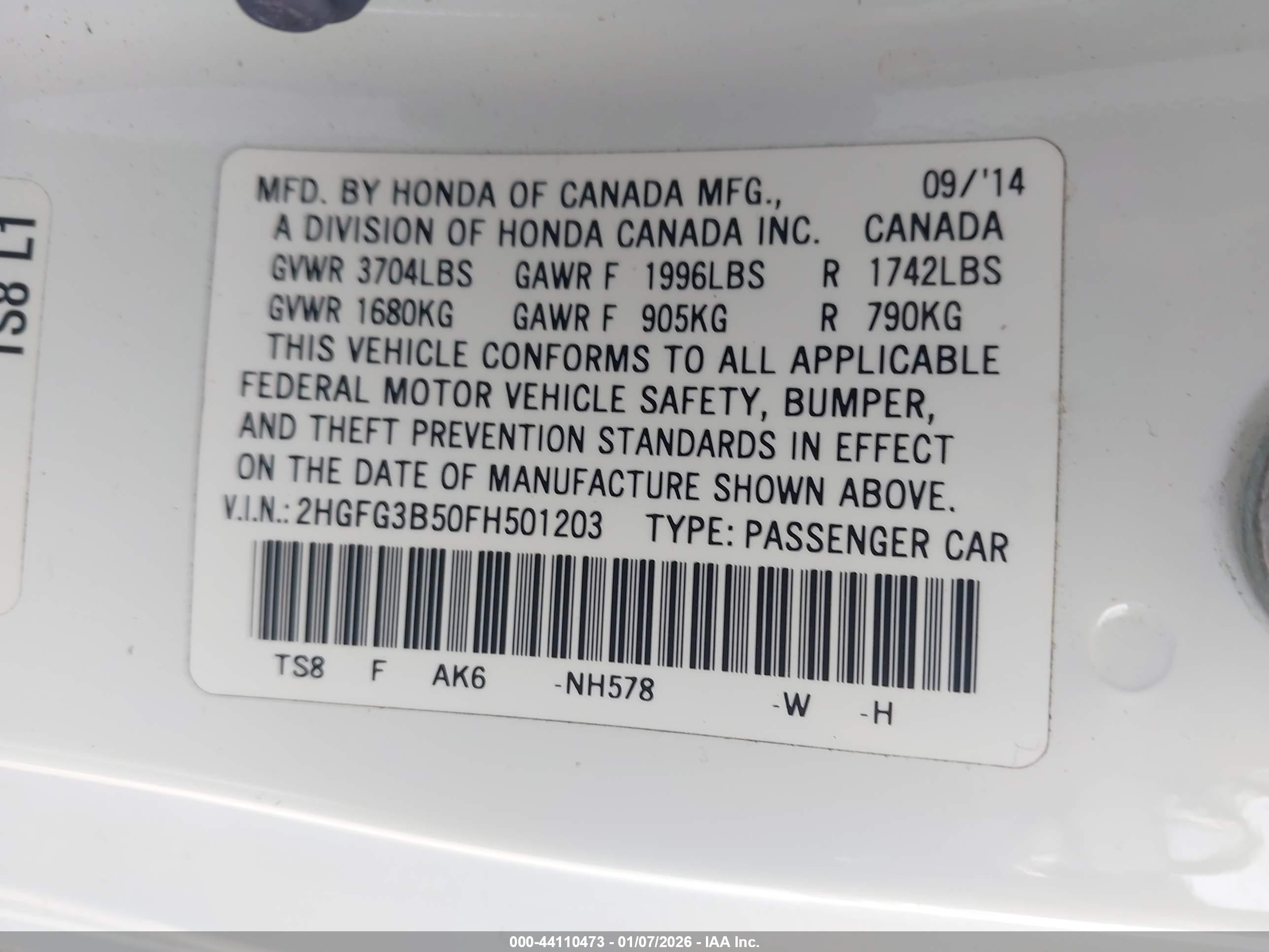 HONDA CIVIC image 9