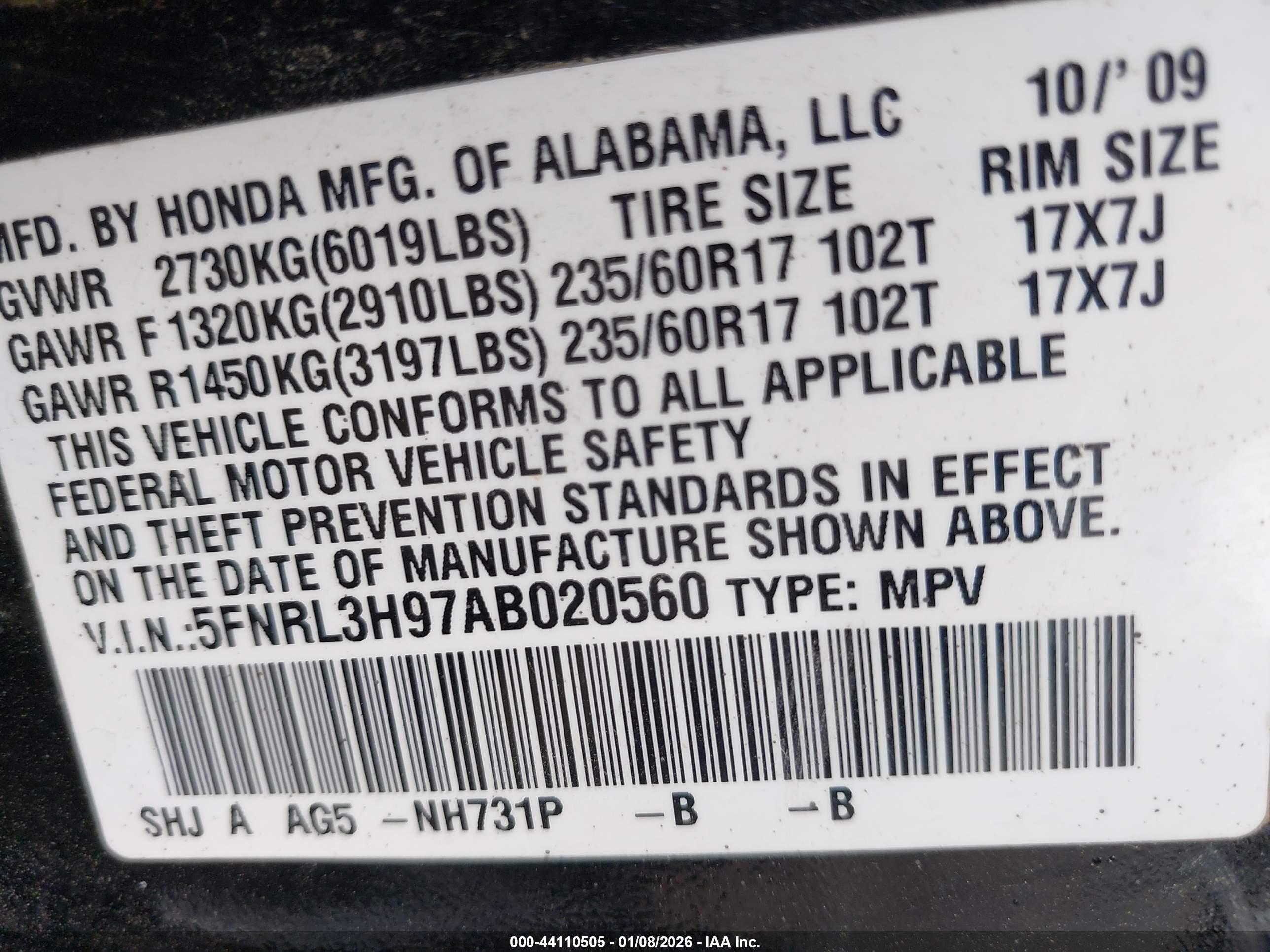 HONDA ODYSSEY image 9