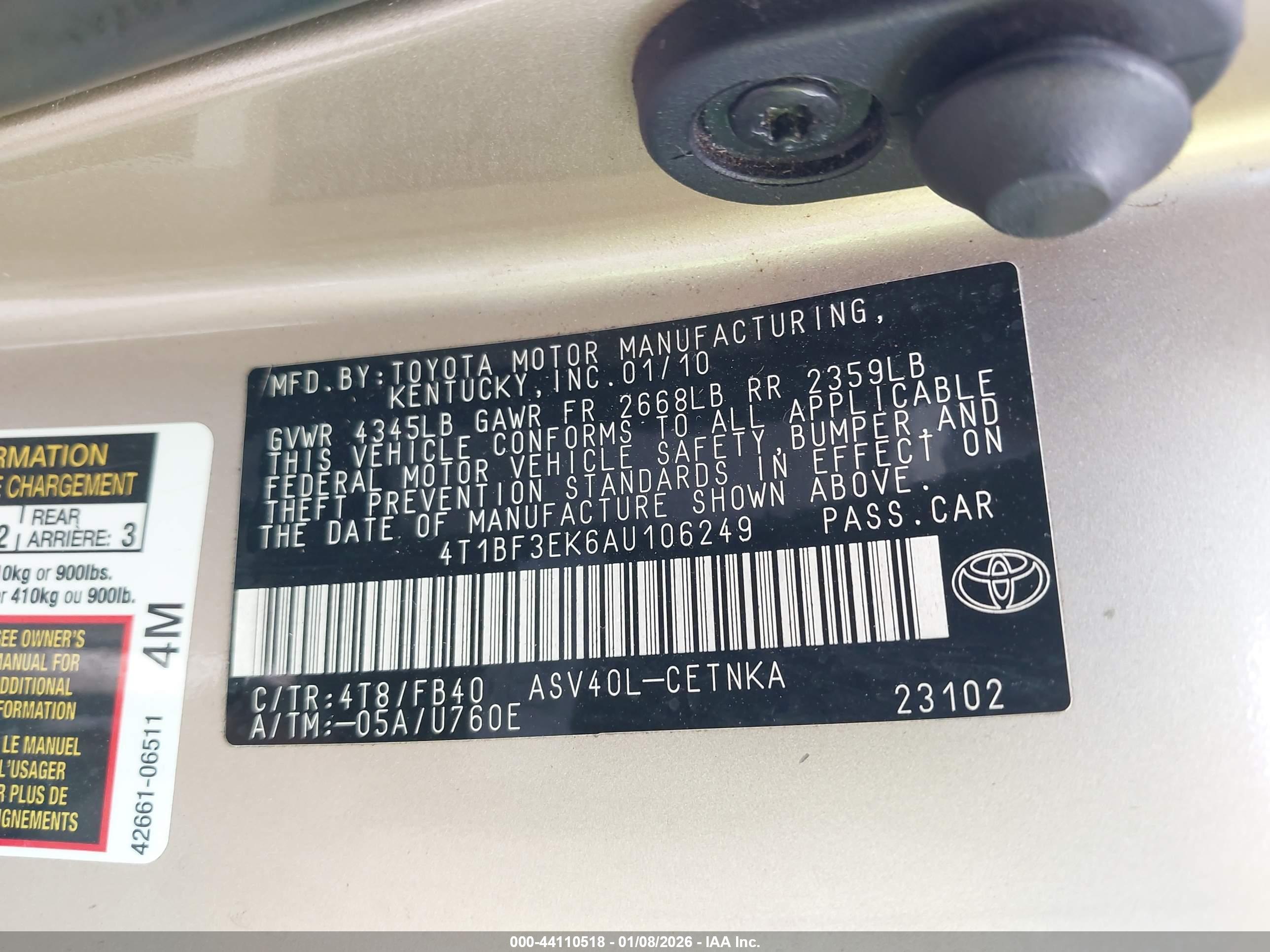 TOYOTA CAMRY image 9