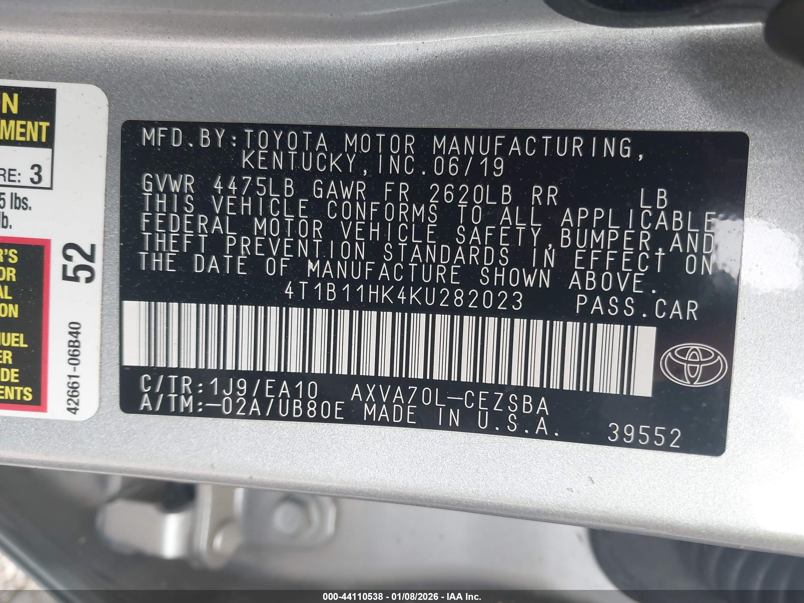 TOYOTA CAMRY image 9