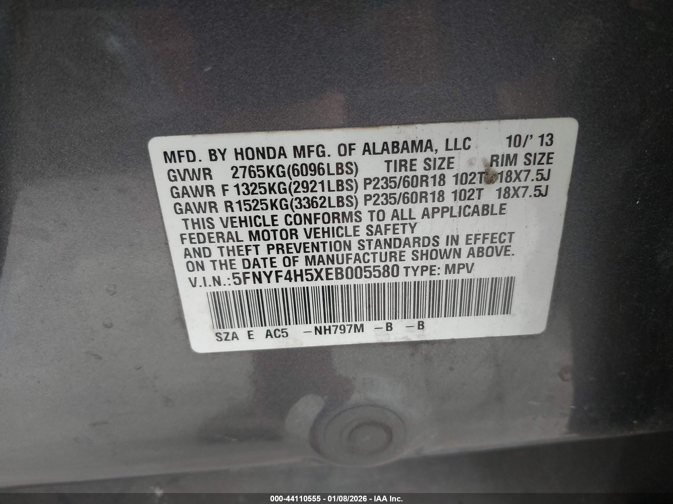 HONDA PILOT image 9