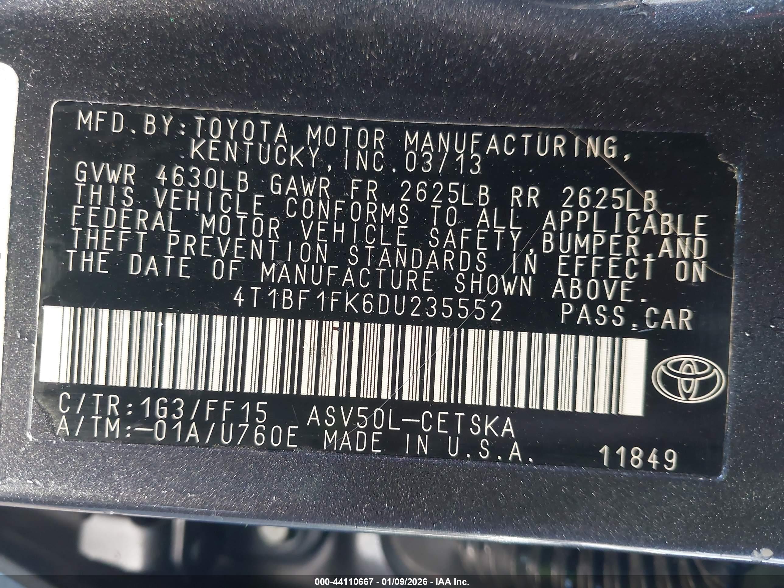 TOYOTA CAMRY image 9