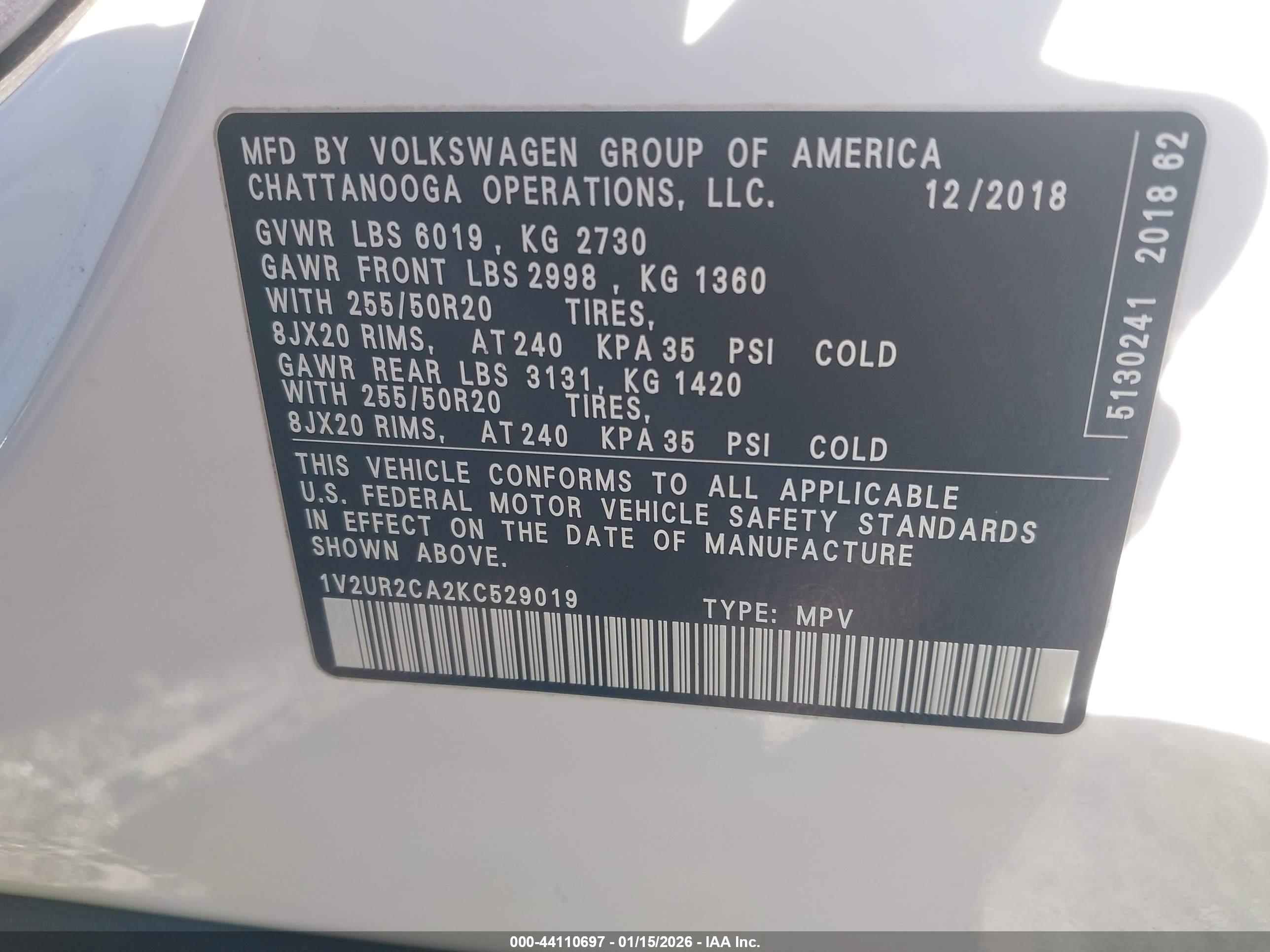 VOLKSWAGEN ATLAS image 9