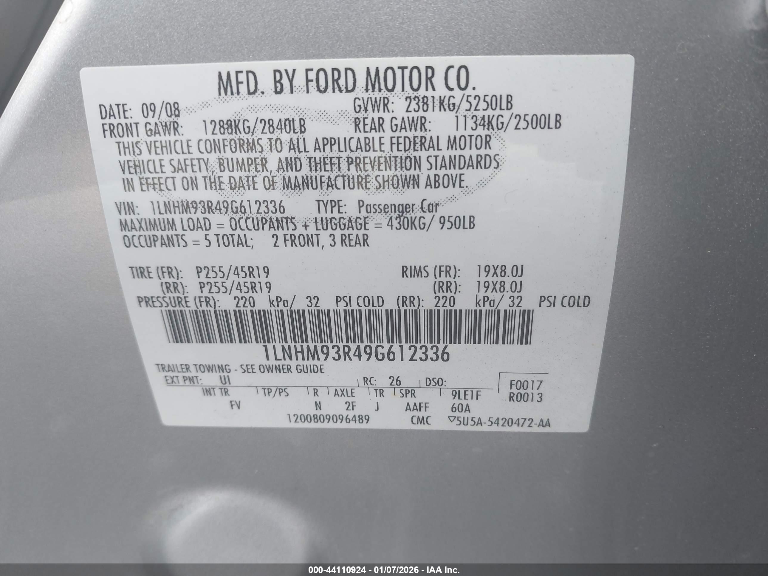 LINCOLN MKS image 9