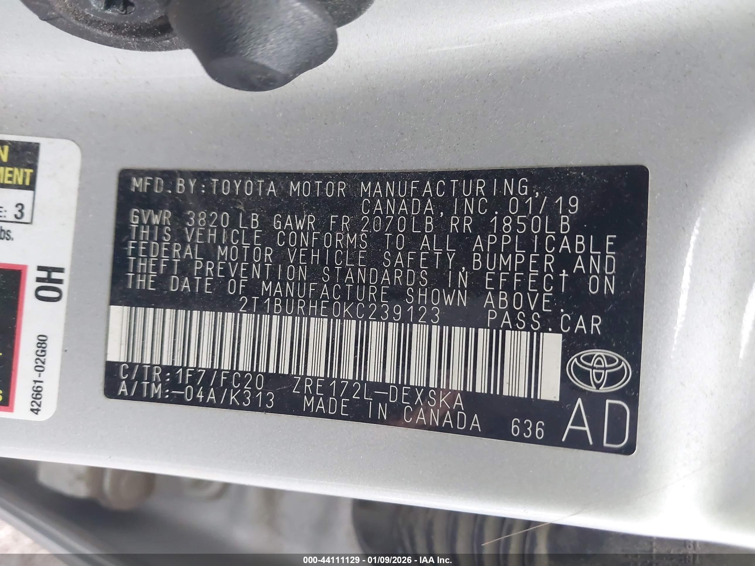 TOYOTA COROLLA image 9