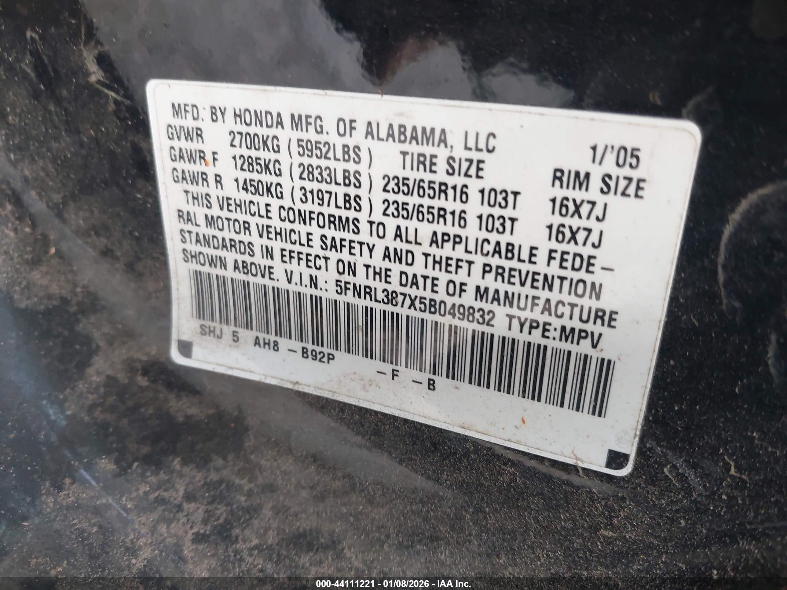 HONDA ODYSSEY image 9