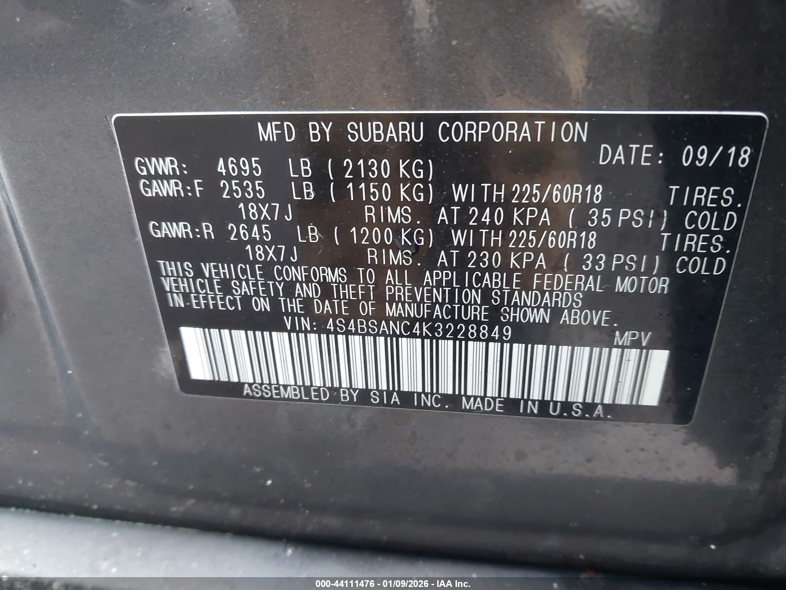 SUBARU OUTBACK image 9