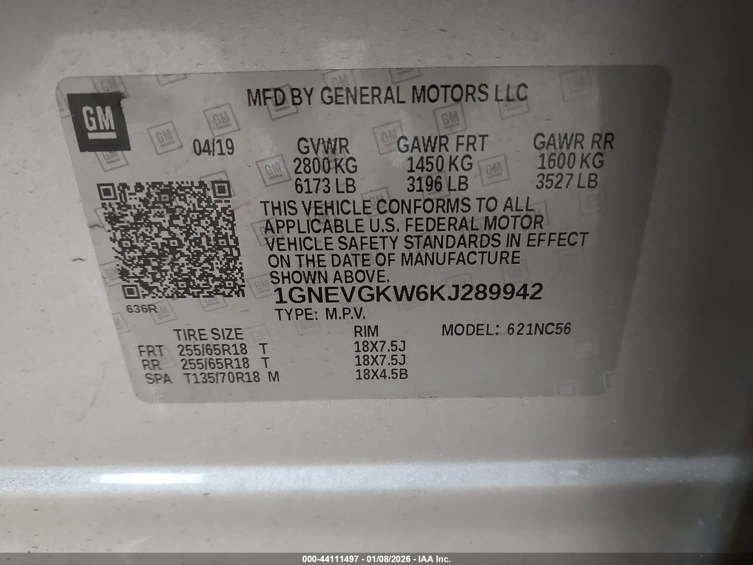 CHEVROLET TRAVERSE image 9