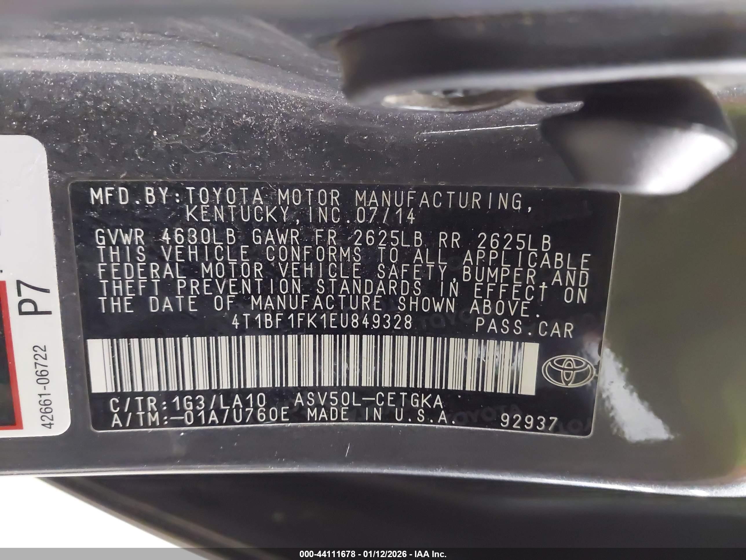 TOYOTA CAMRY image 9