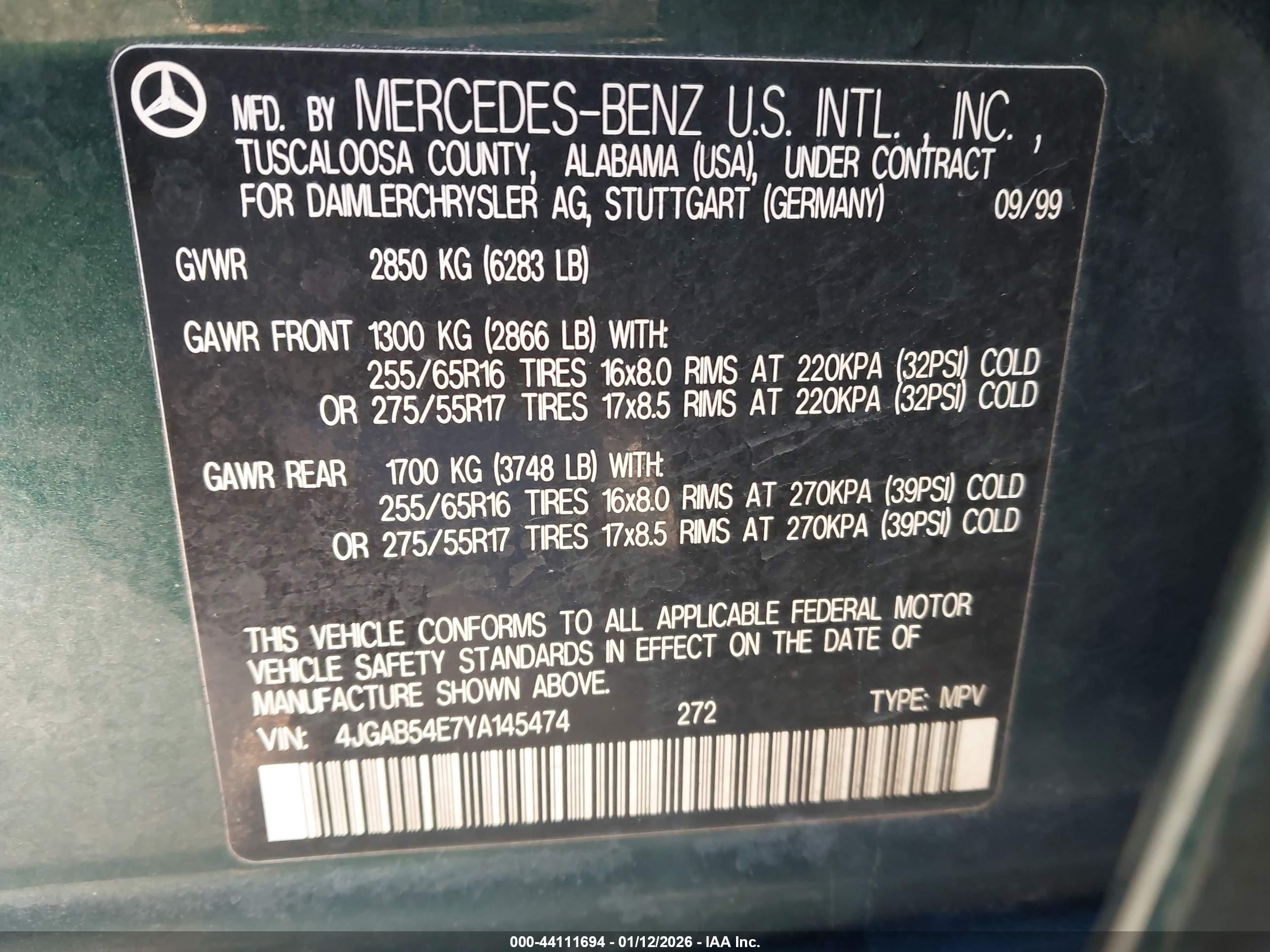 MERCEDES-BENZ ML image 9