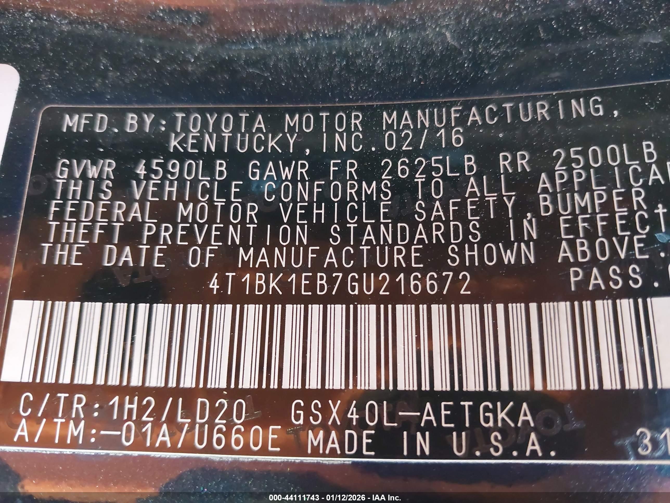 TOYOTA AVALON image 9
