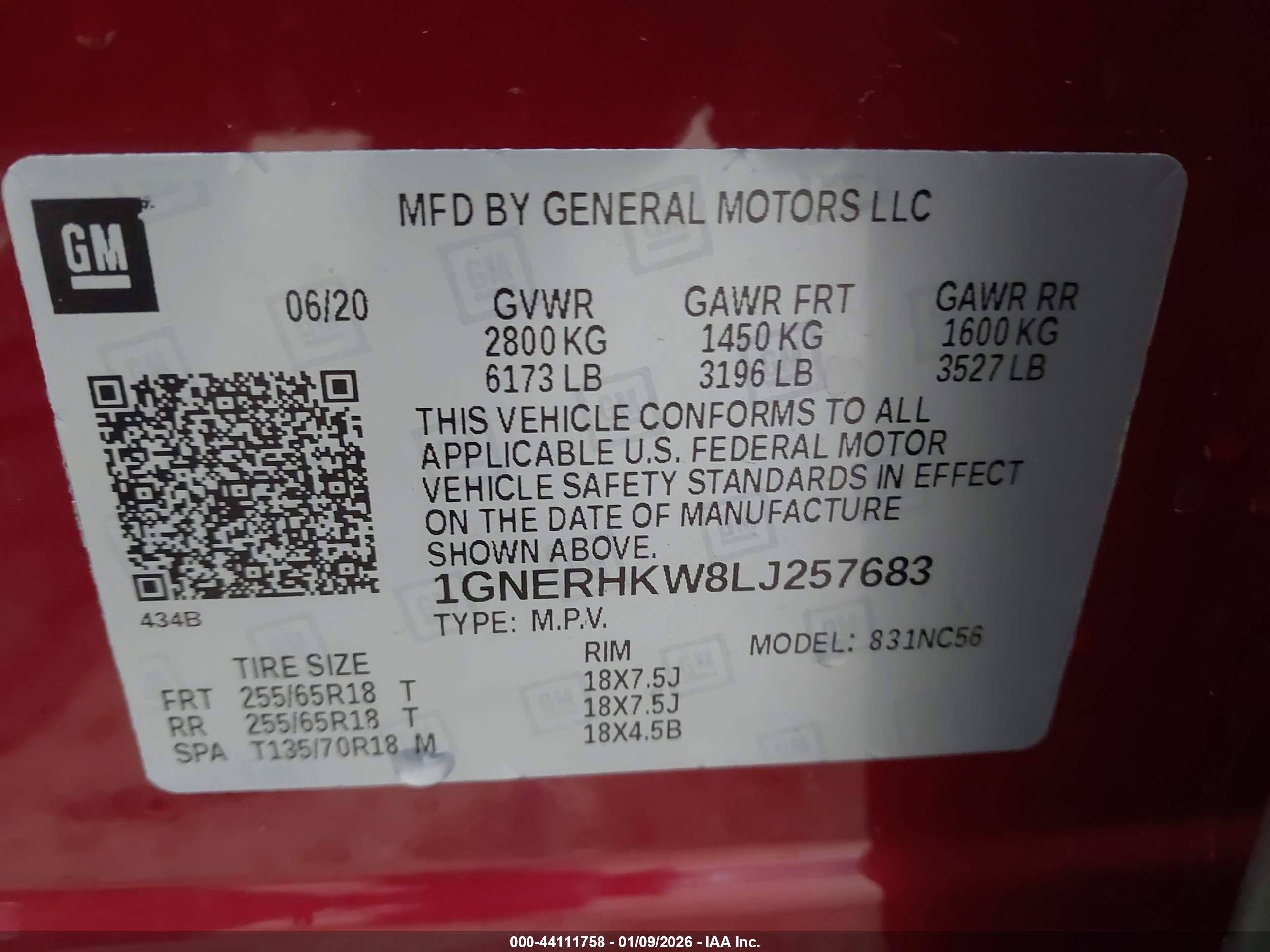 CHEVROLET TRAVERSE image 9
