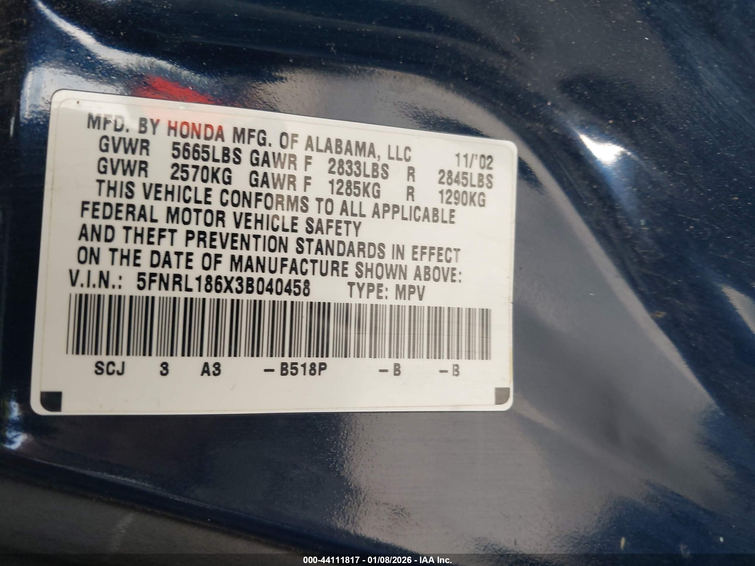 HONDA ODYSSEY image 9