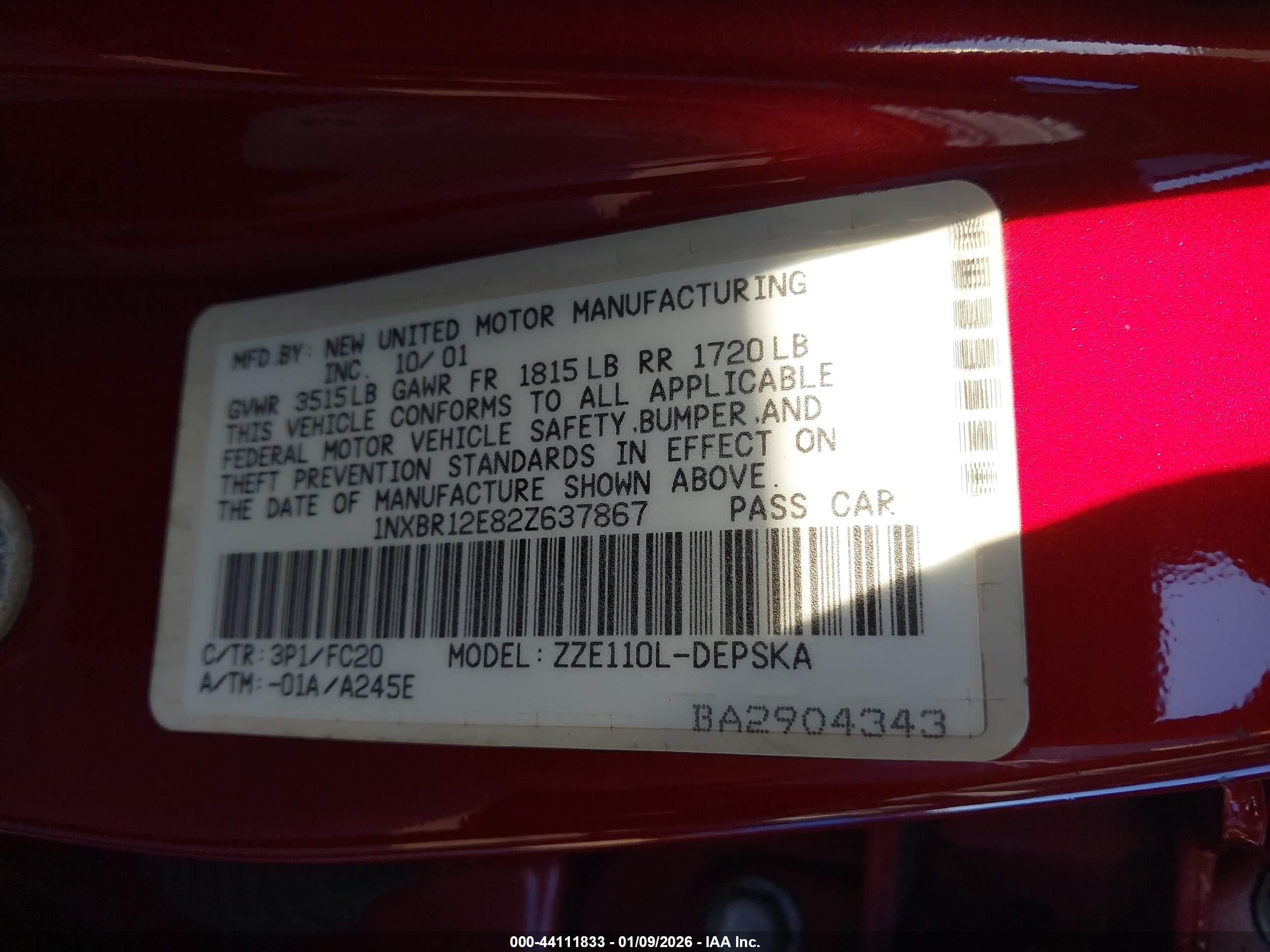 TOYOTA COROLLA image 9