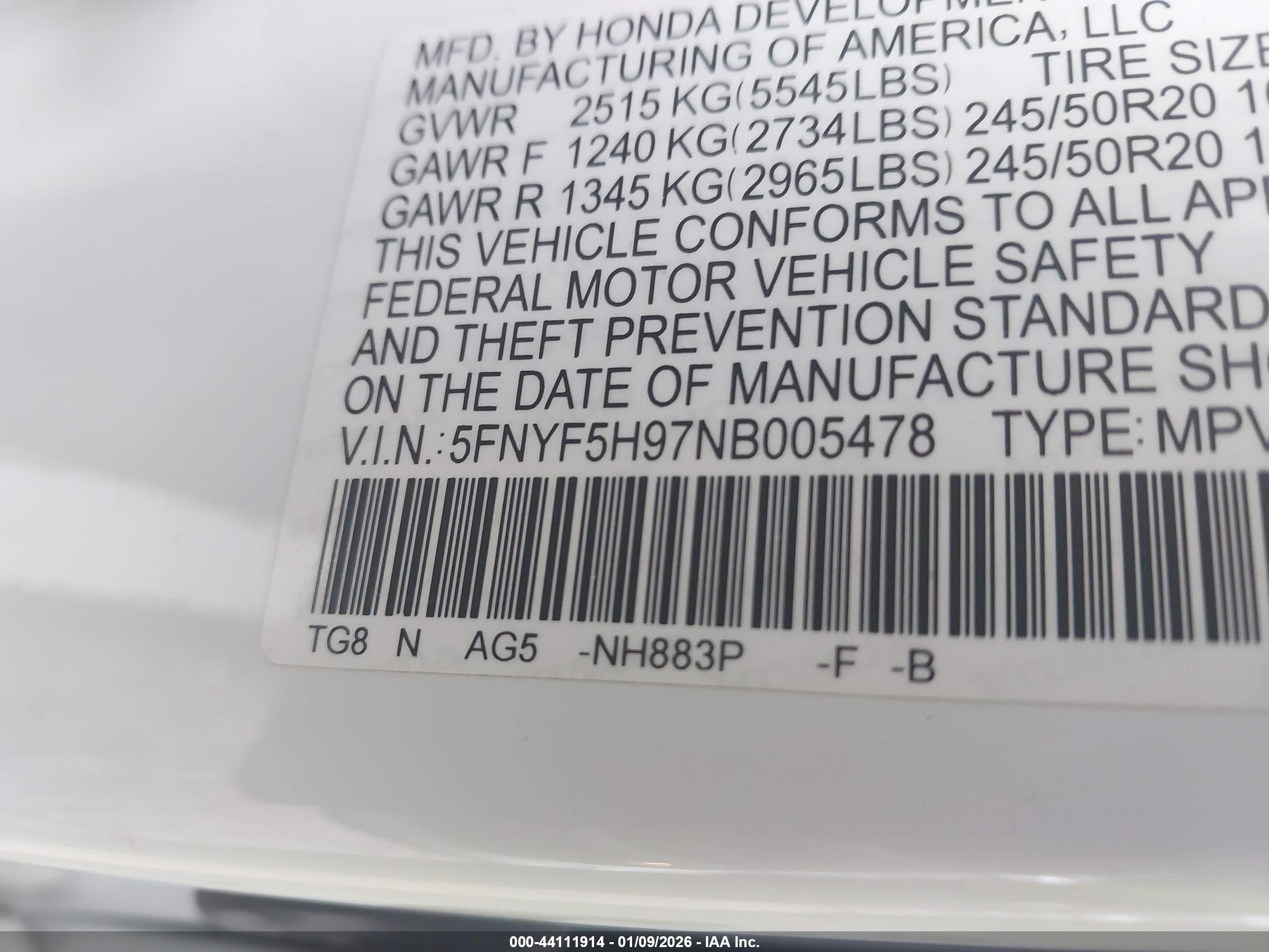 HONDA PILOT image 9