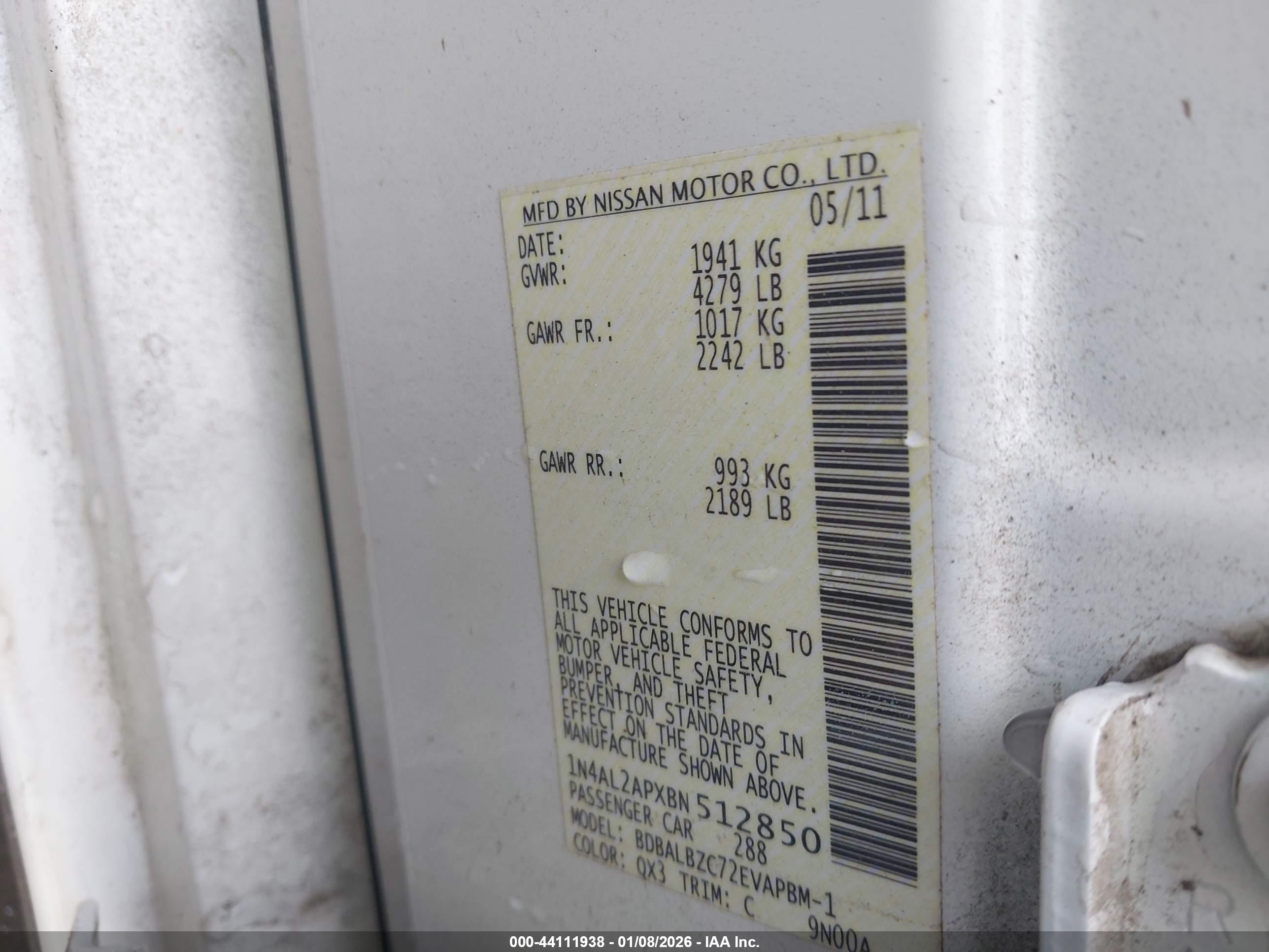 NISSAN ALTIMA image 9