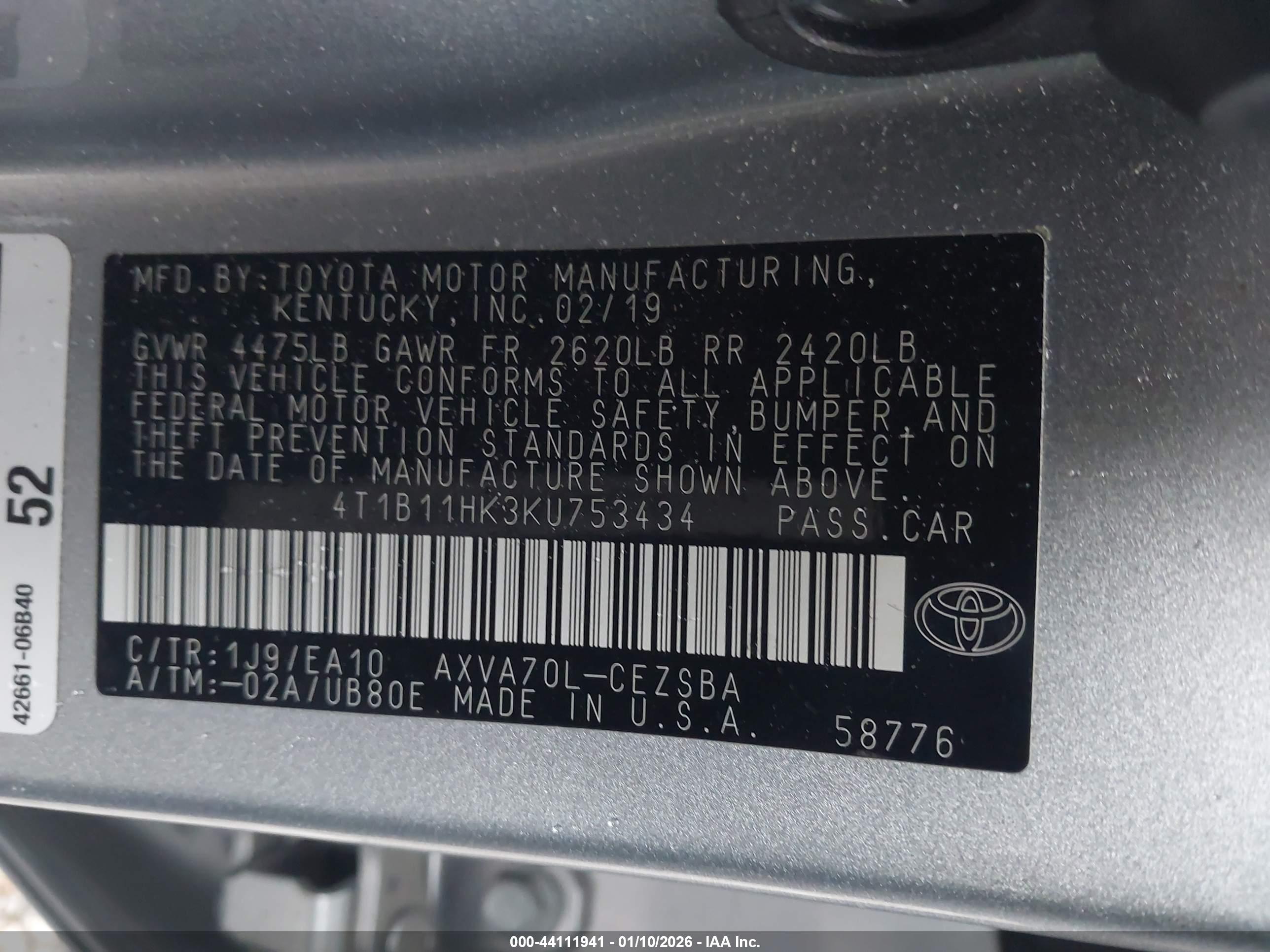 TOYOTA CAMRY image 9
