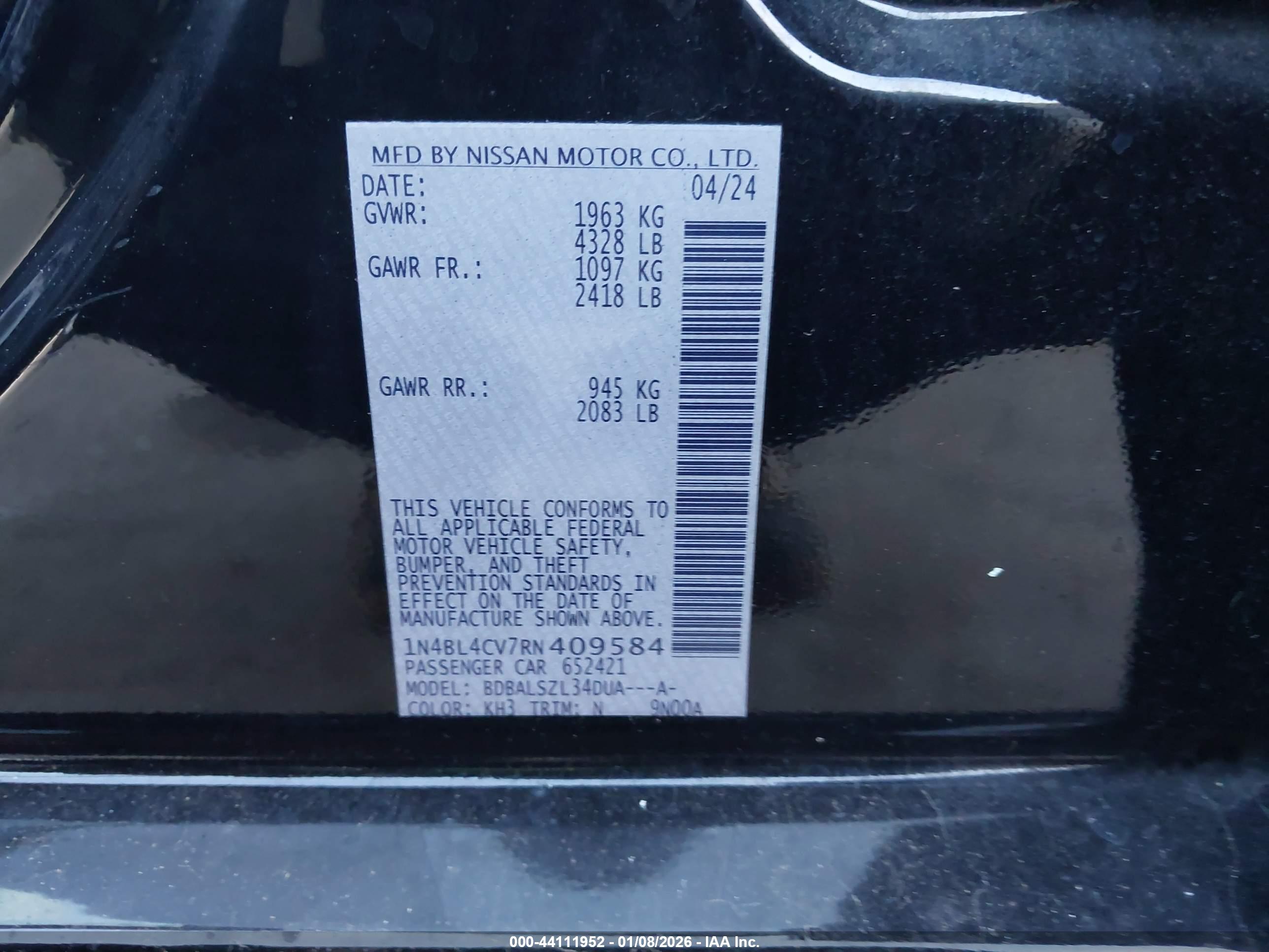 NISSAN ALTIMA image 9