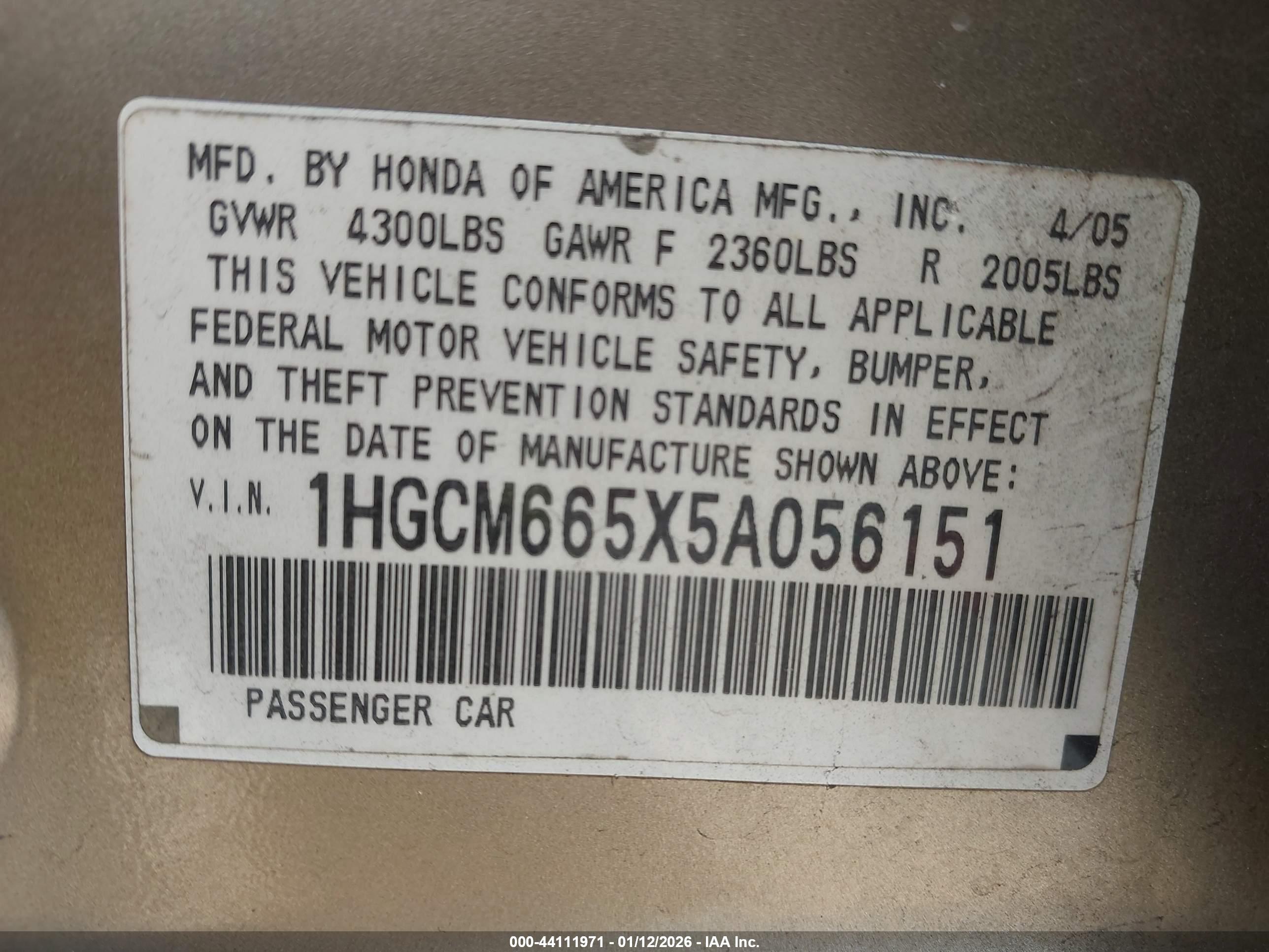 HONDA ACCORD image 9