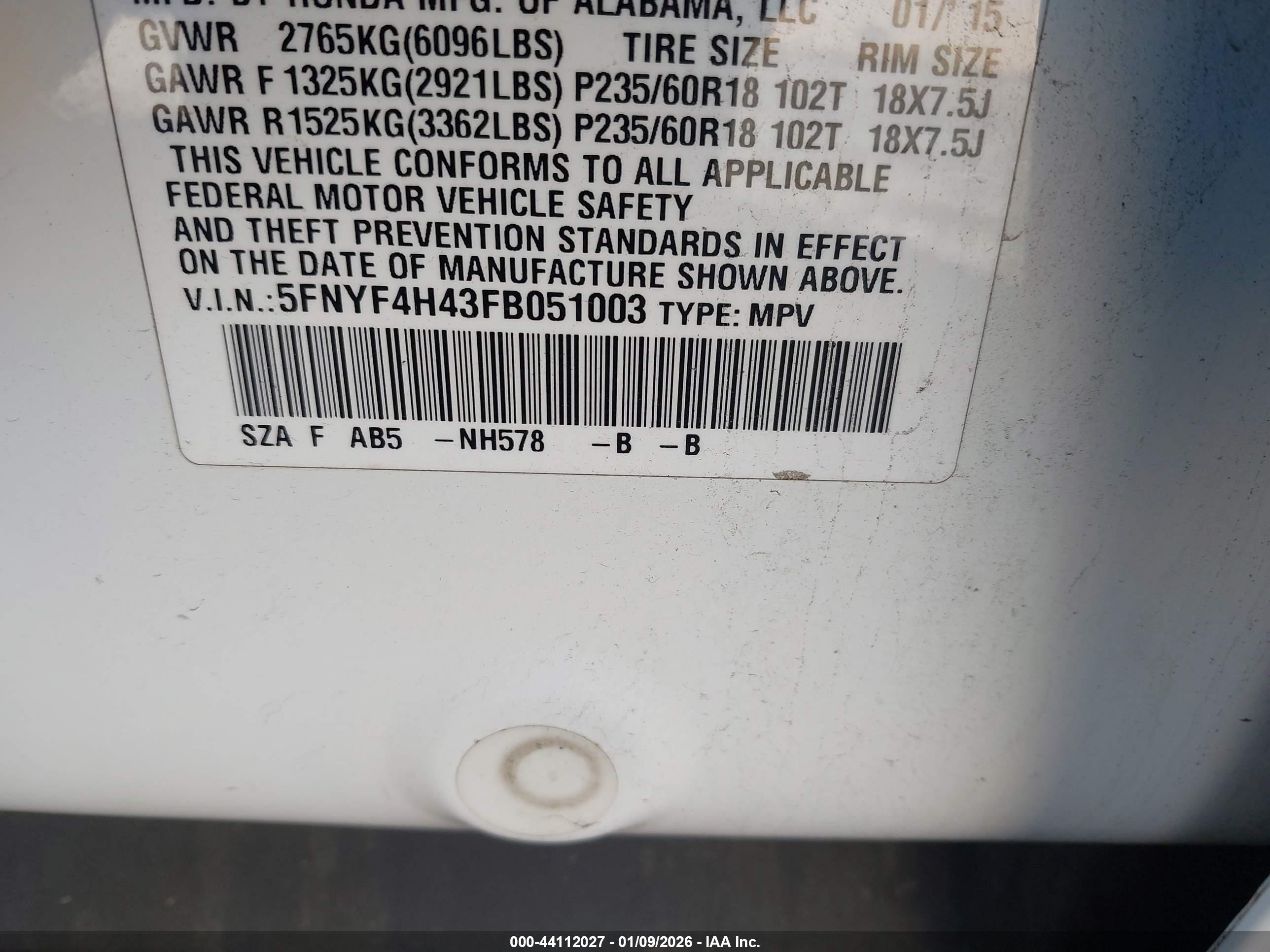 HONDA PILOT image 9