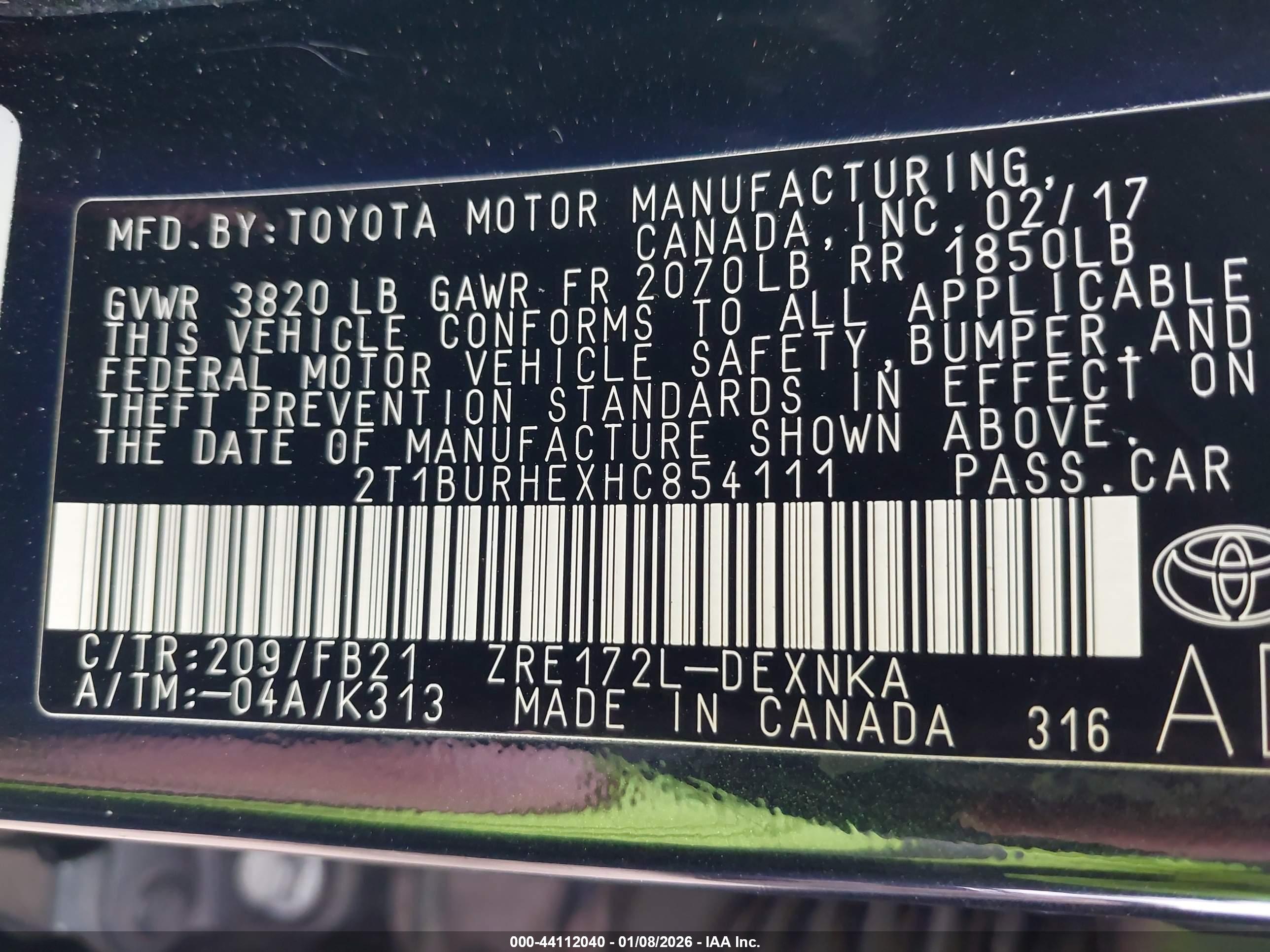 TOYOTA COROLLA image 9