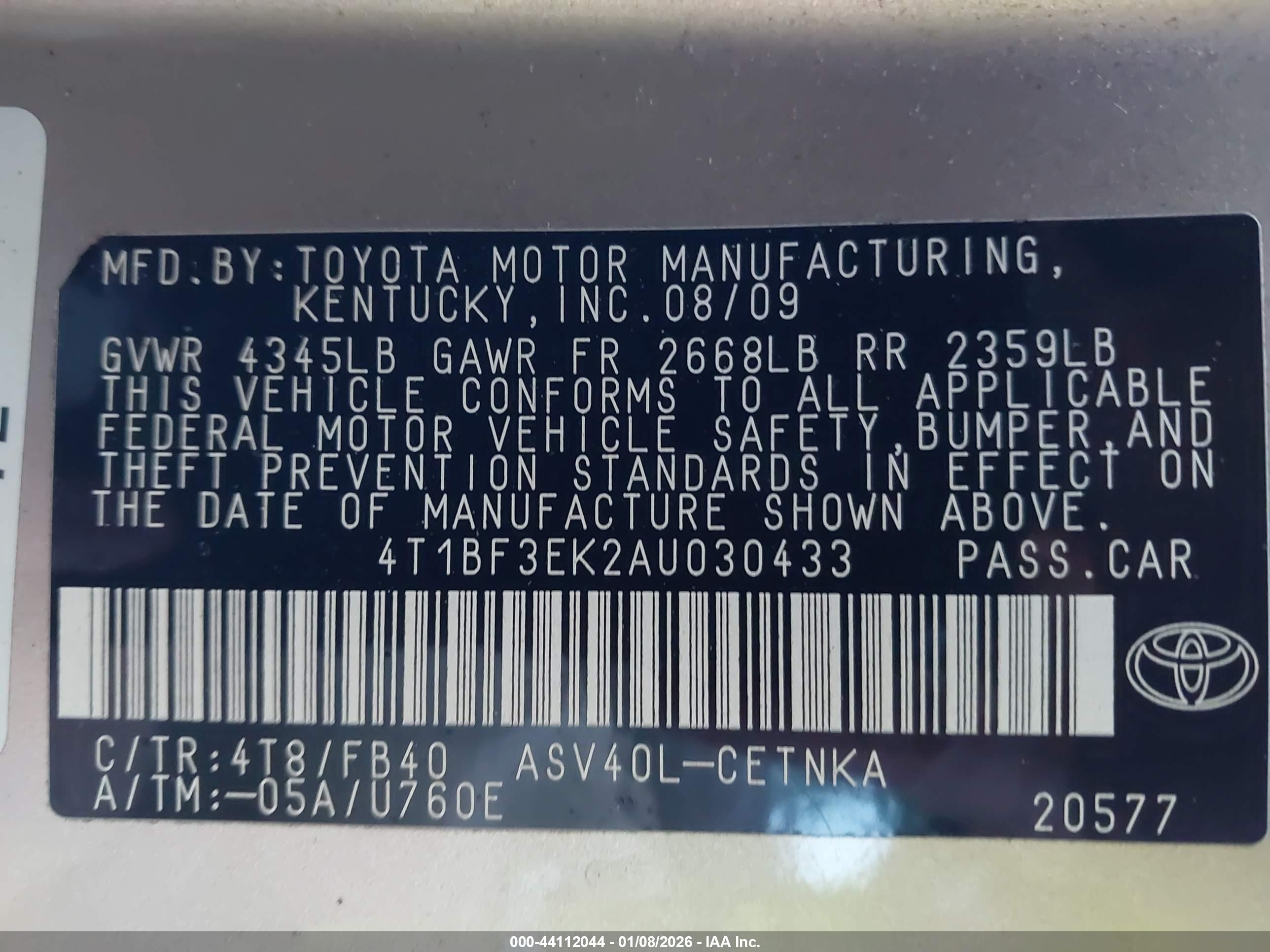 TOYOTA CAMRY image 9