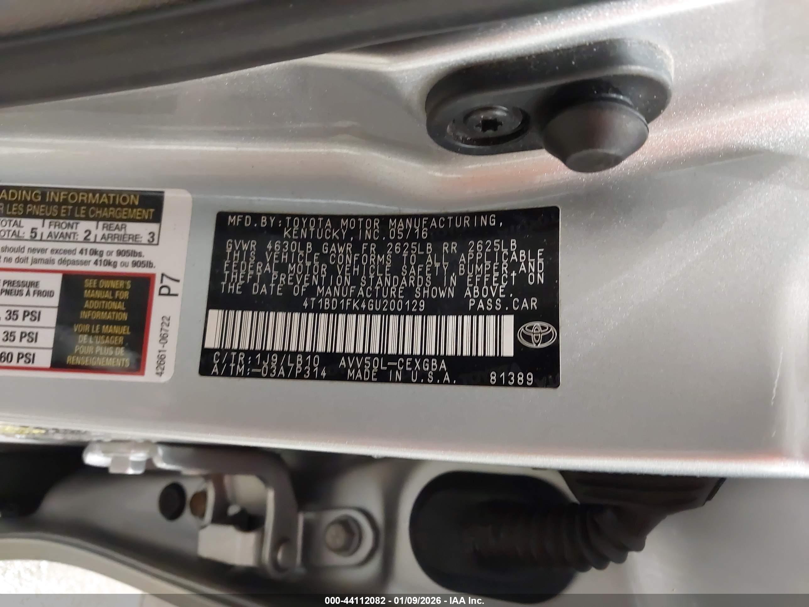 TOYOTA CAMRY image 9