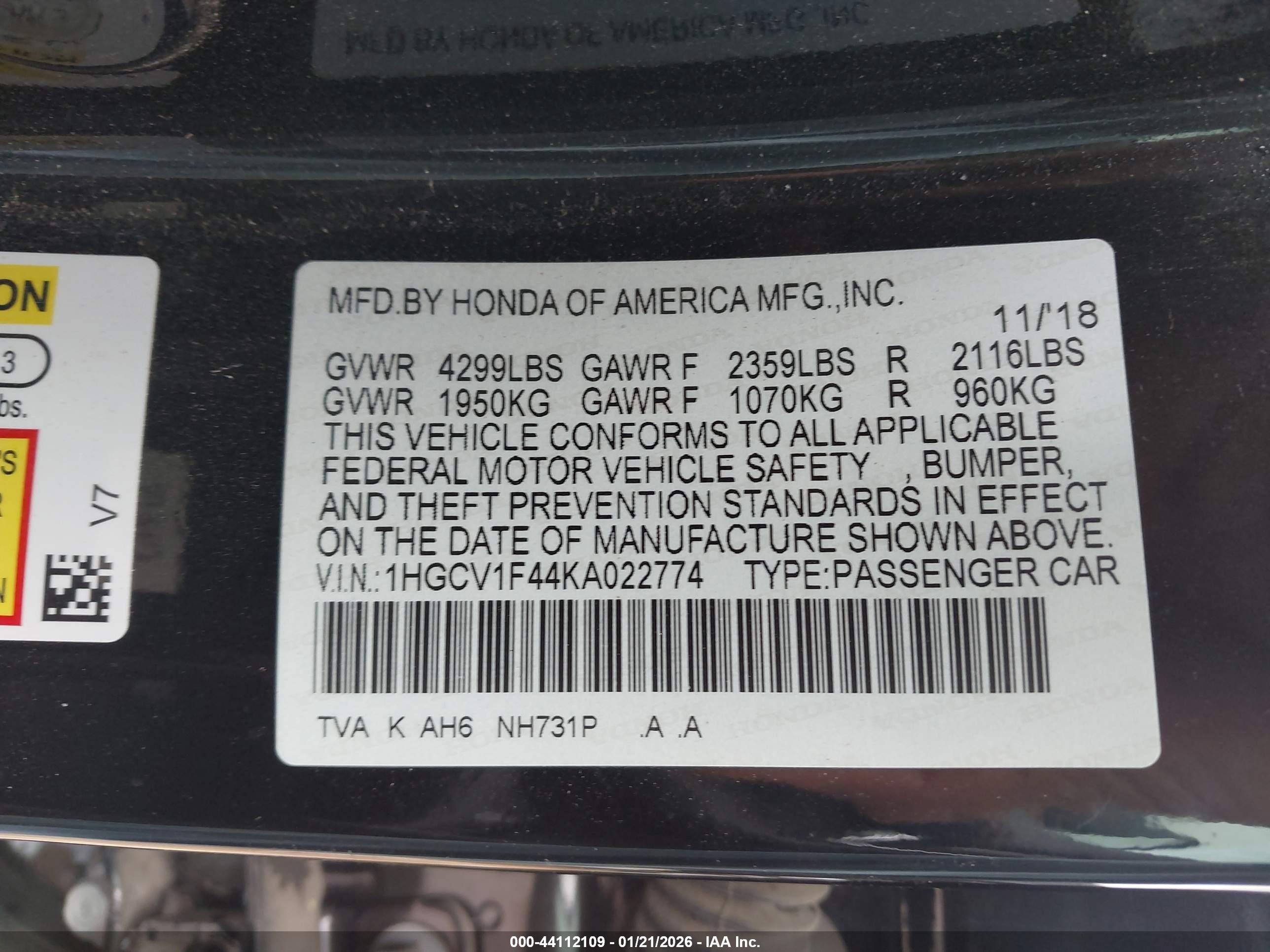 HONDA ACCORD image 9