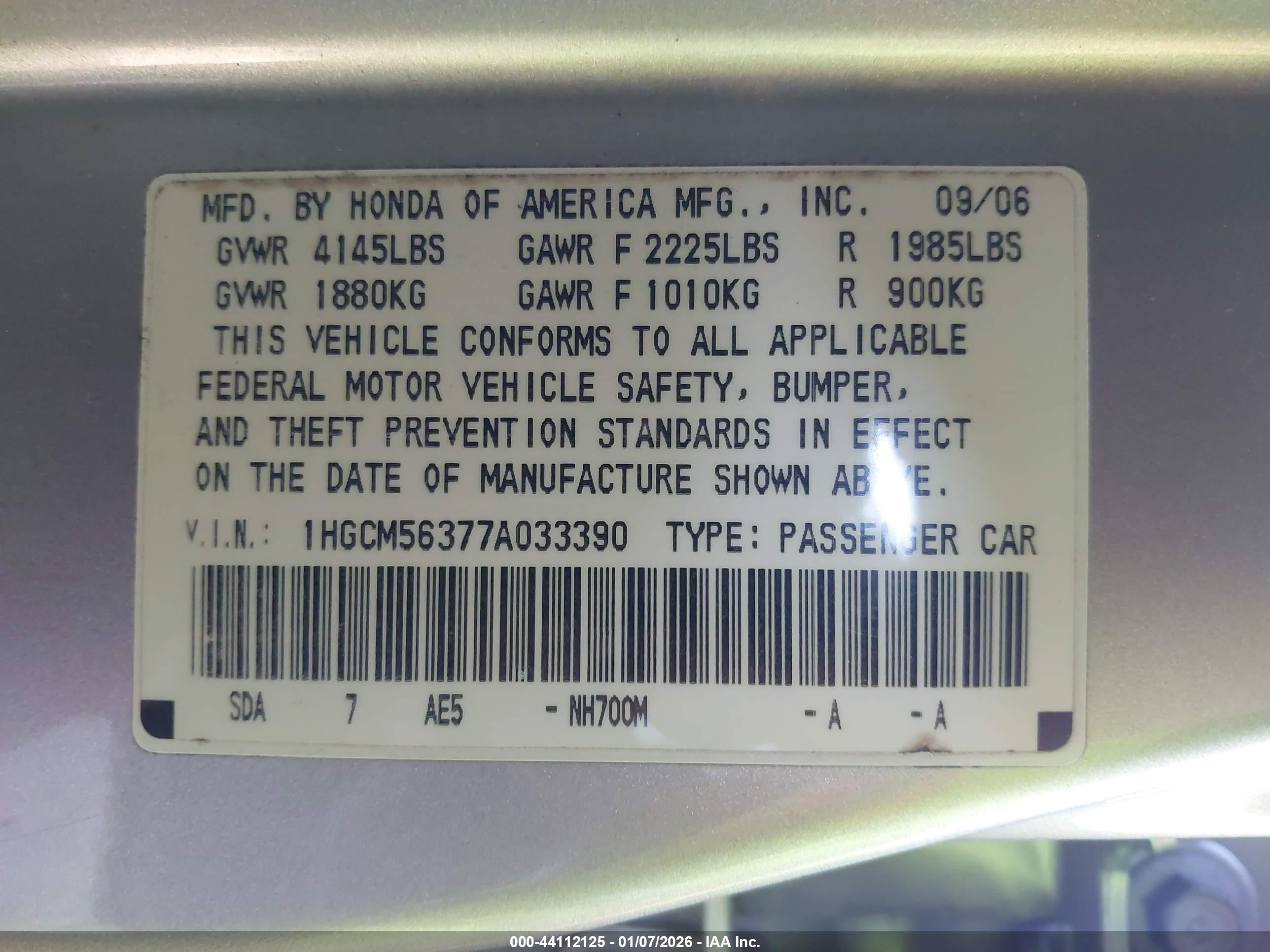 HONDA ACCORD image 9