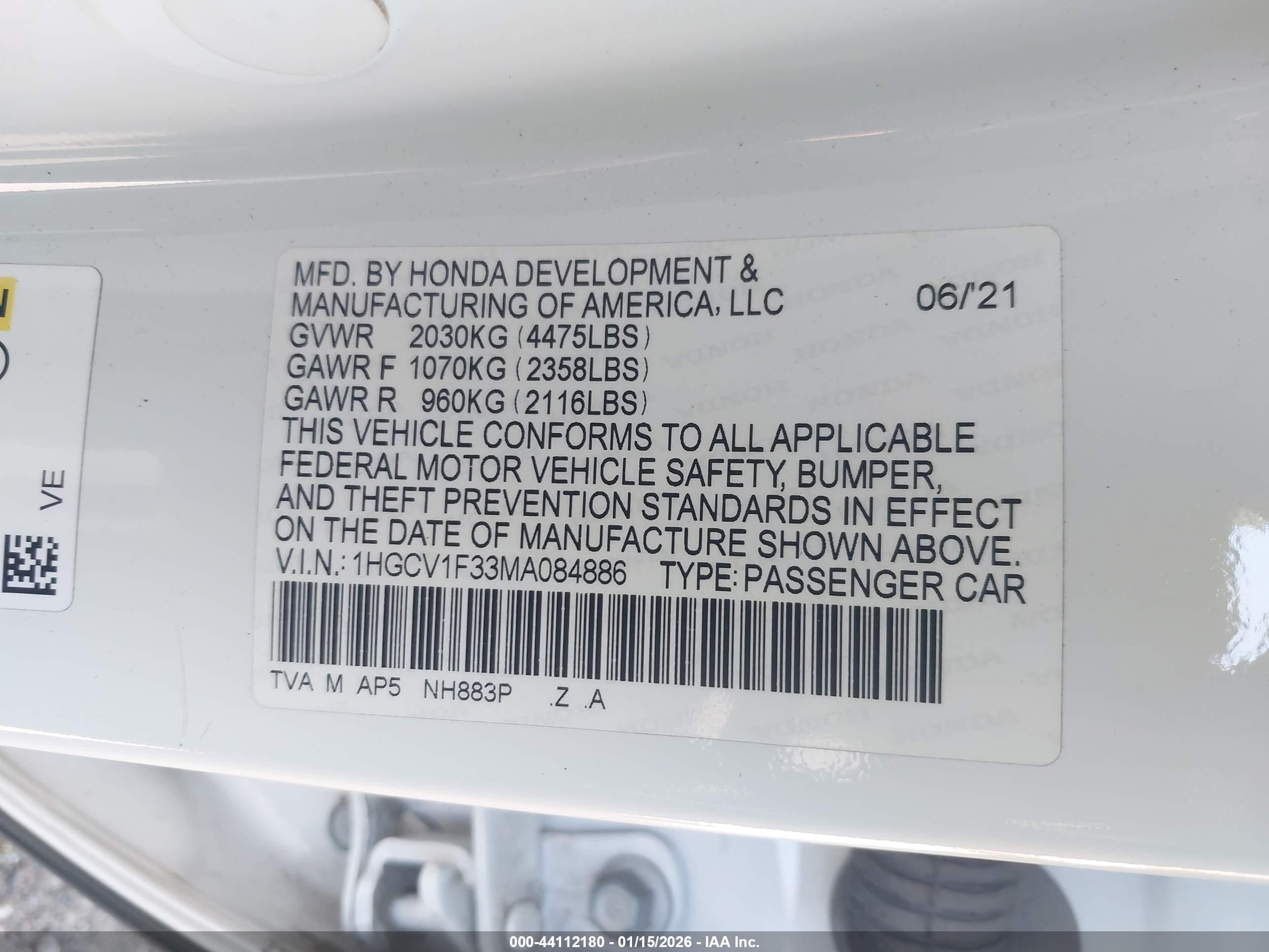 HONDA ACCORD image 9