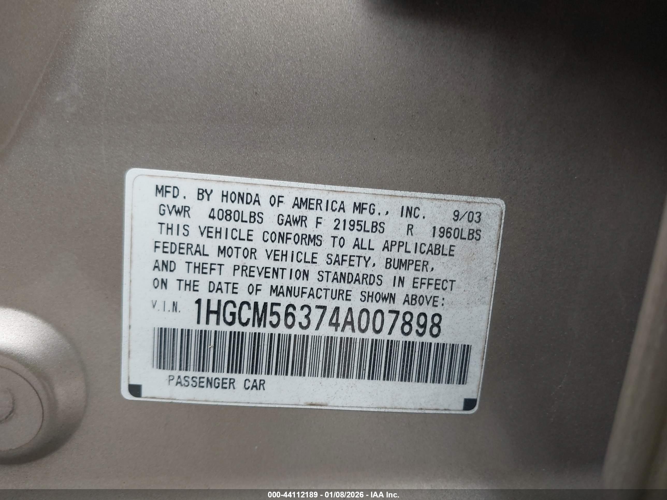 HONDA ACCORD image 9