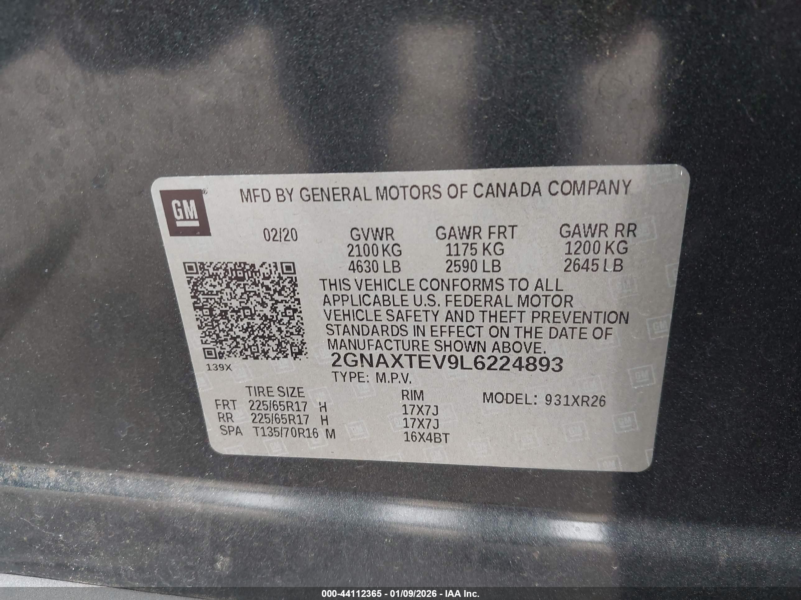 CHEVROLET EQUINOX image 9