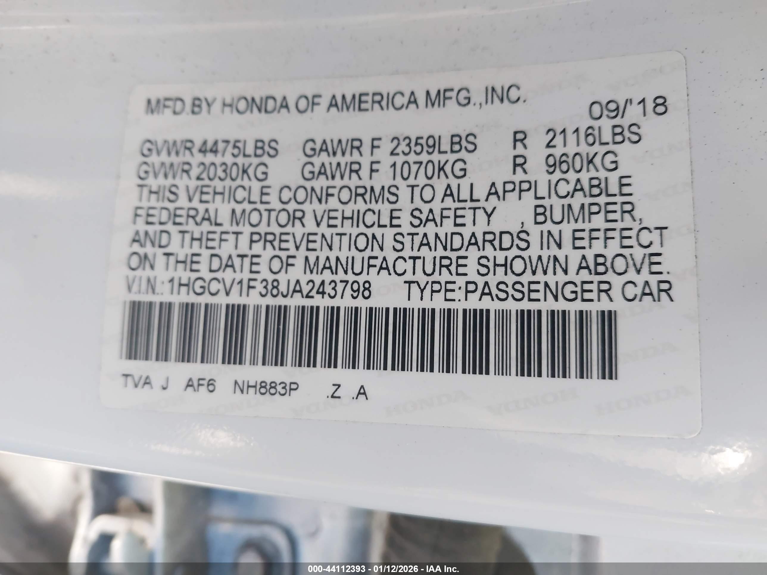 HONDA ACCORD image 9