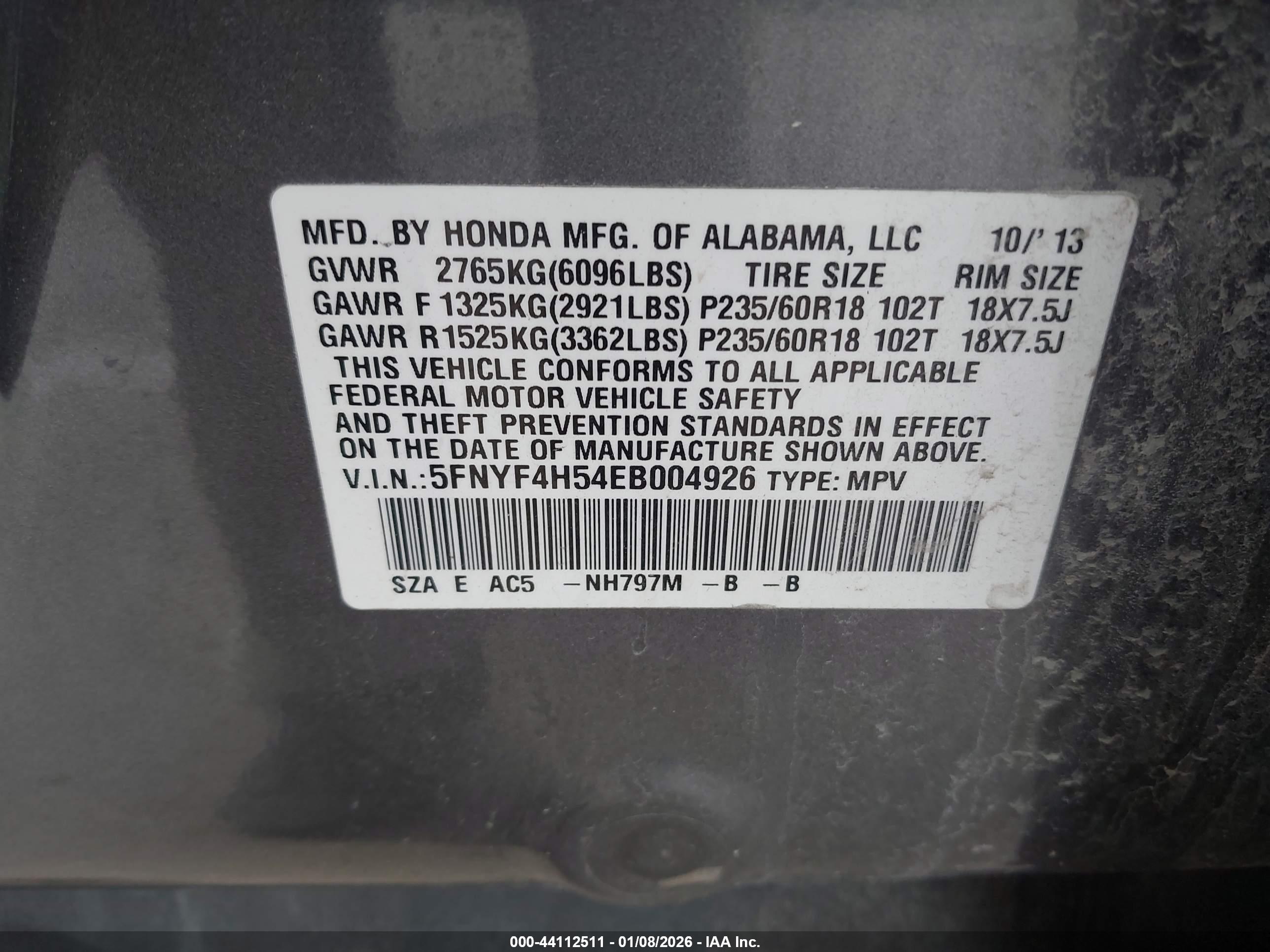 HONDA PILOT image 9