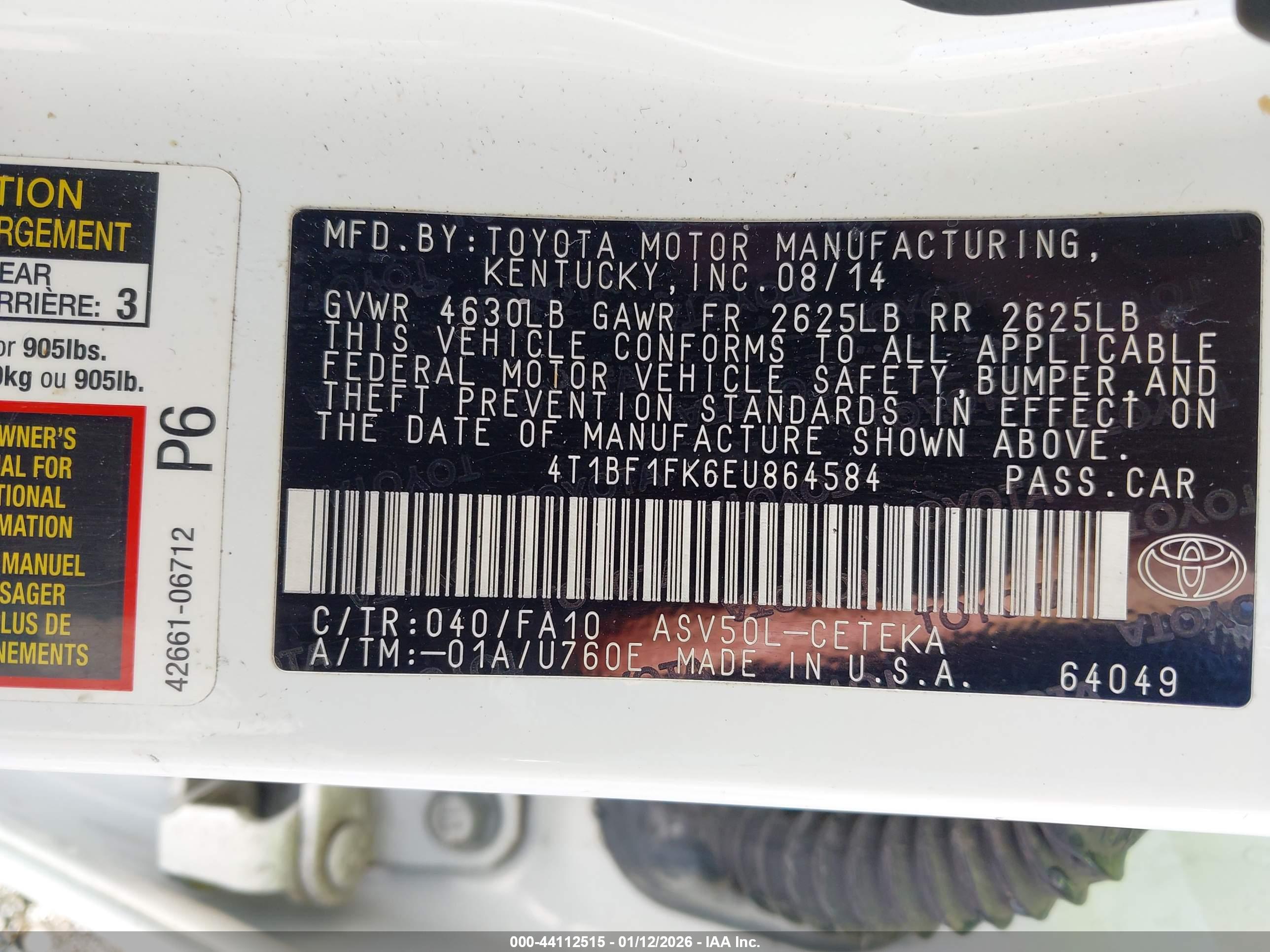 TOYOTA CAMRY image 9