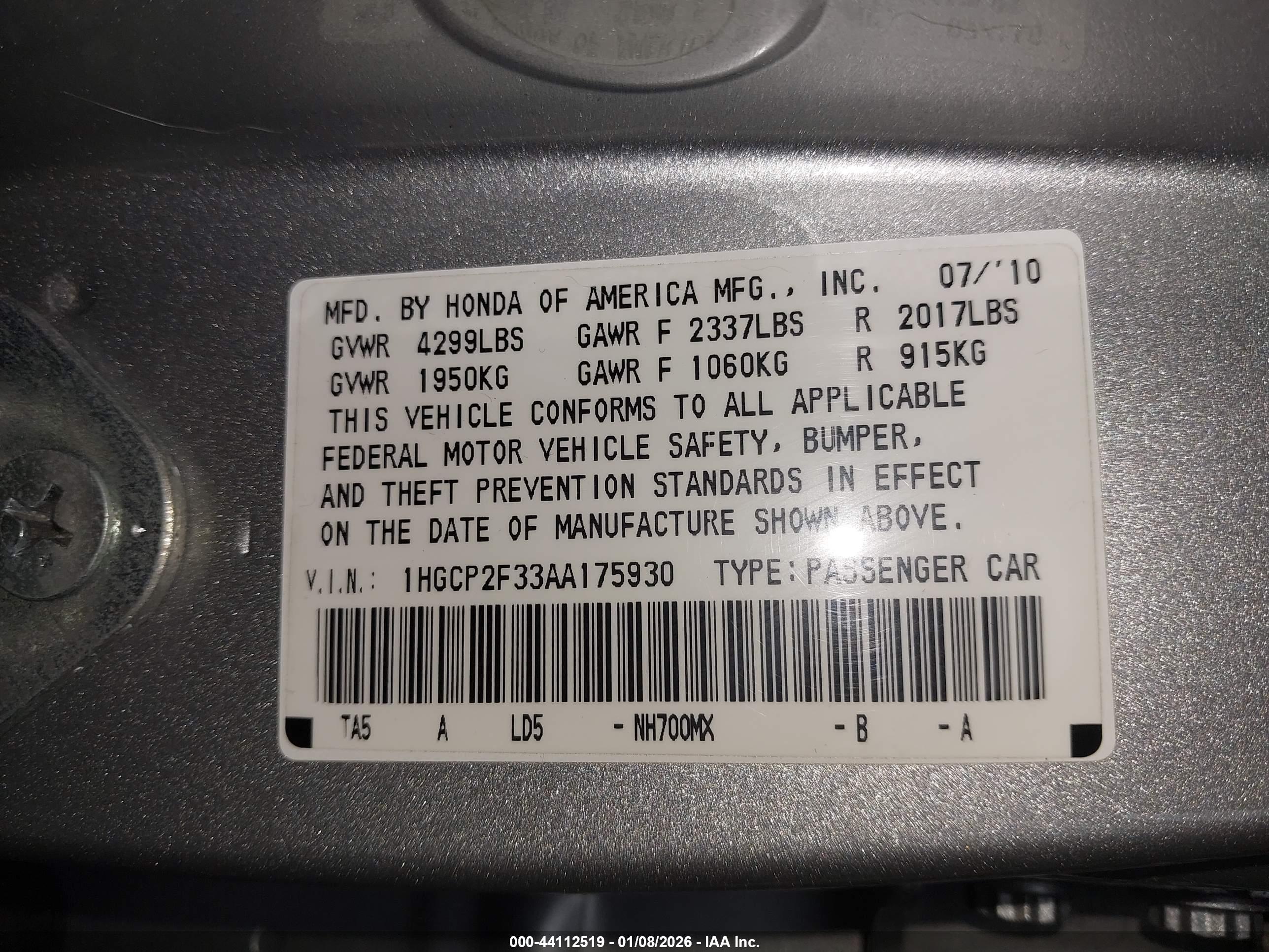 HONDA ACCORD image 9